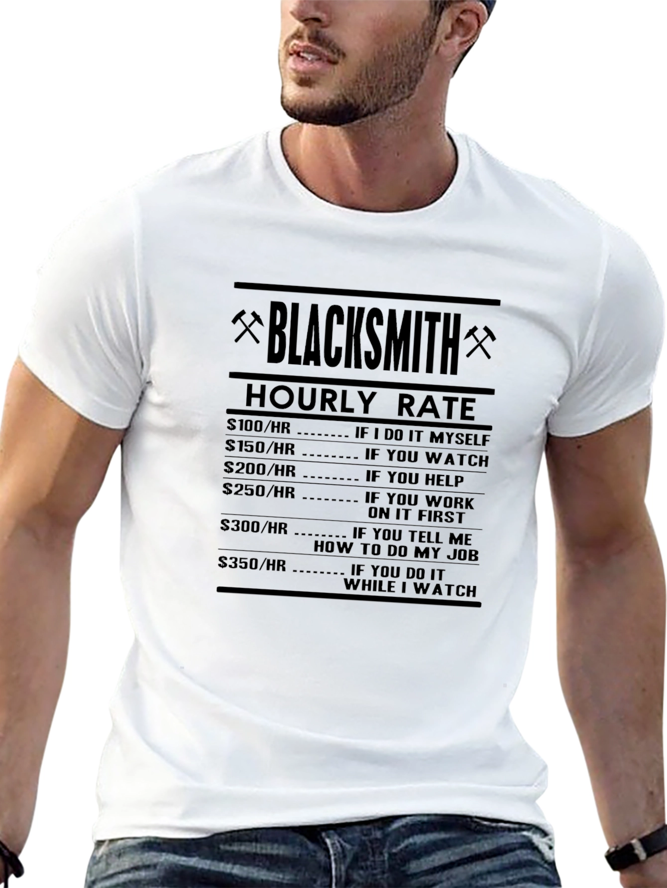 Blacksmith Hourly Rate Novelty T-Shirt