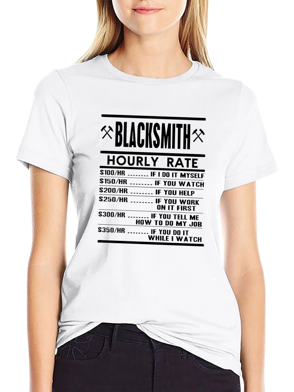 Blacksmith Hourly Rate Novelty T-Shirt