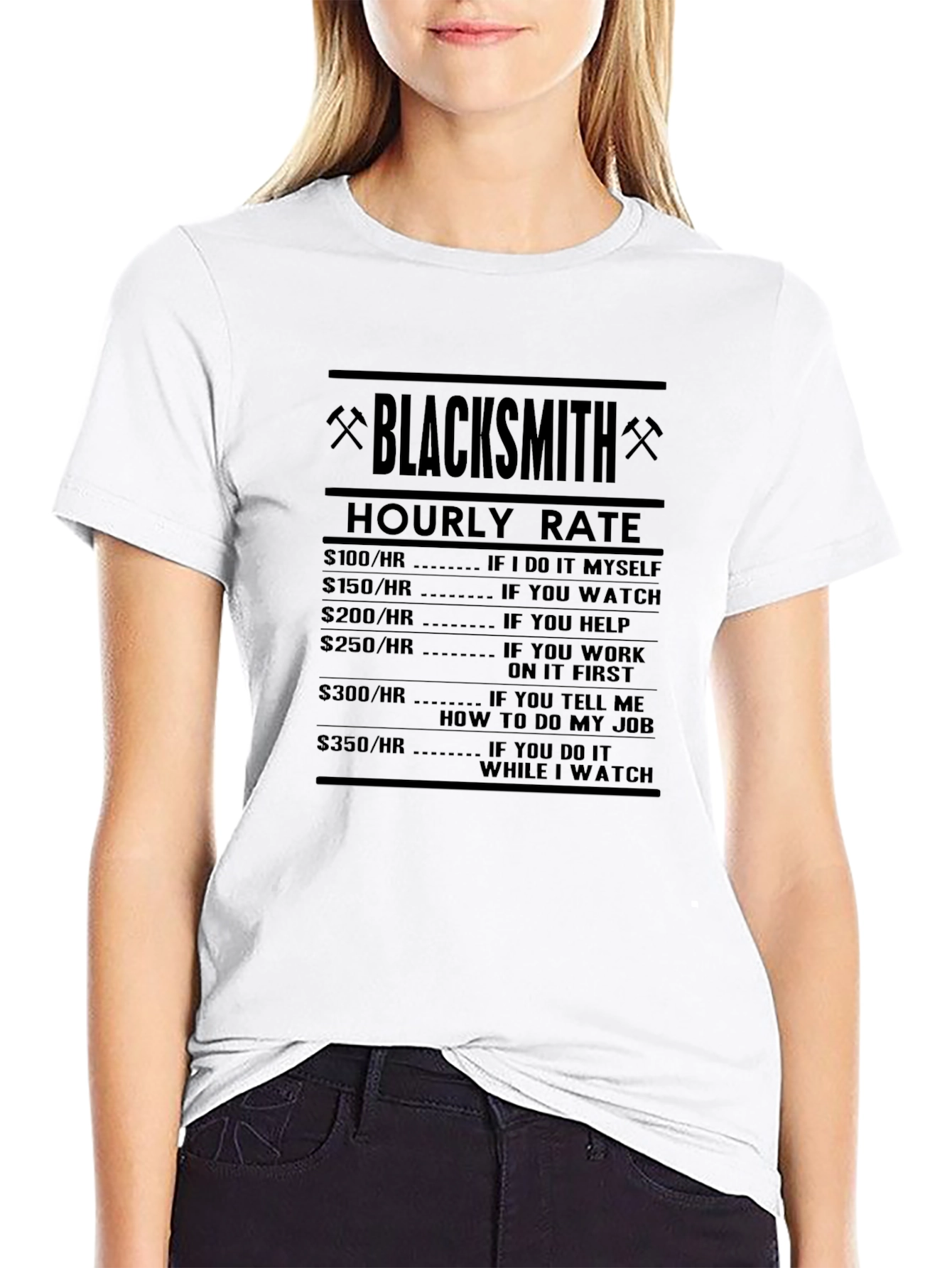 Blacksmith Hourly Rate Novelty T-Shirt
