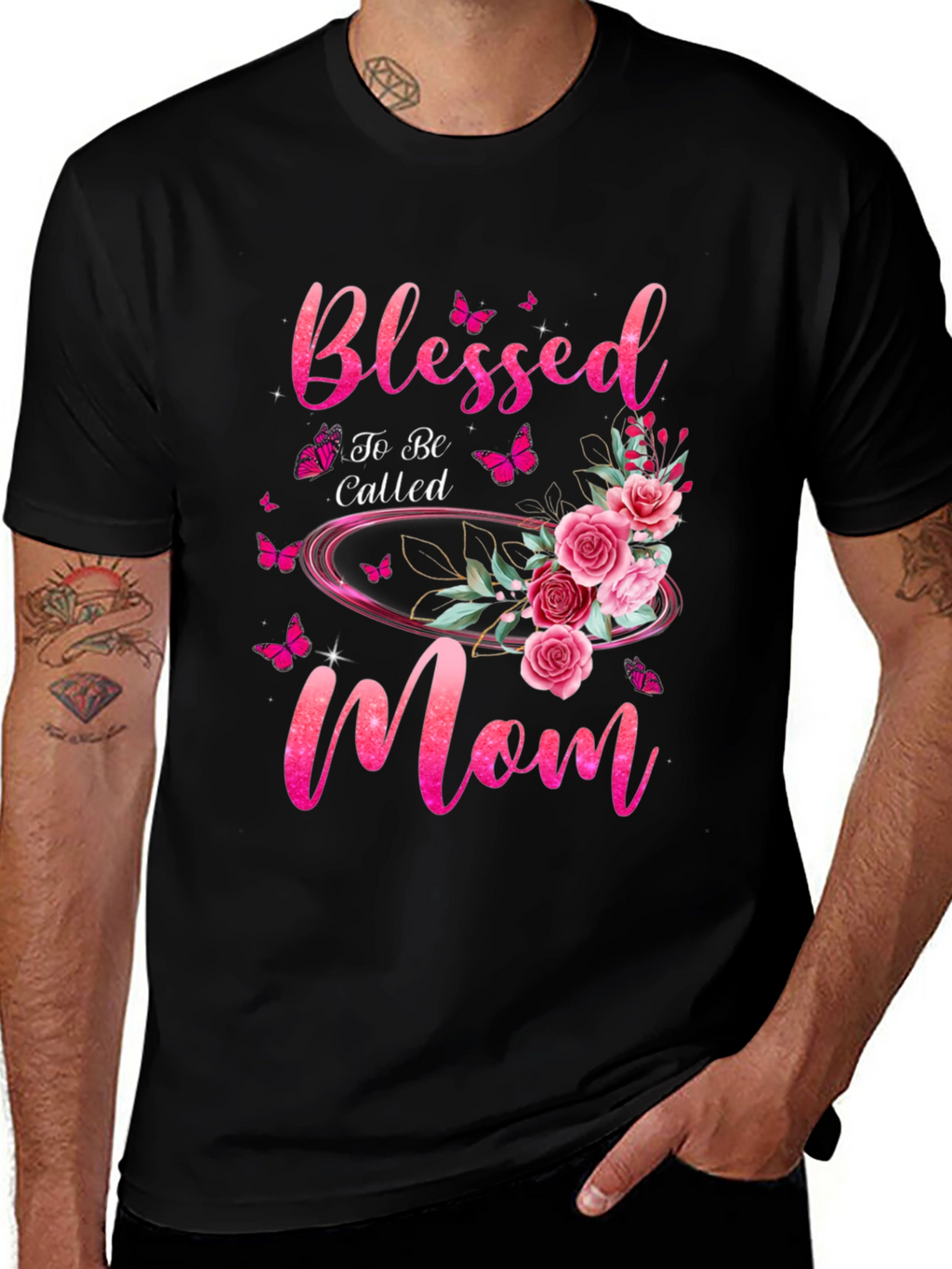 Blessed Mom Floral T-Shirt