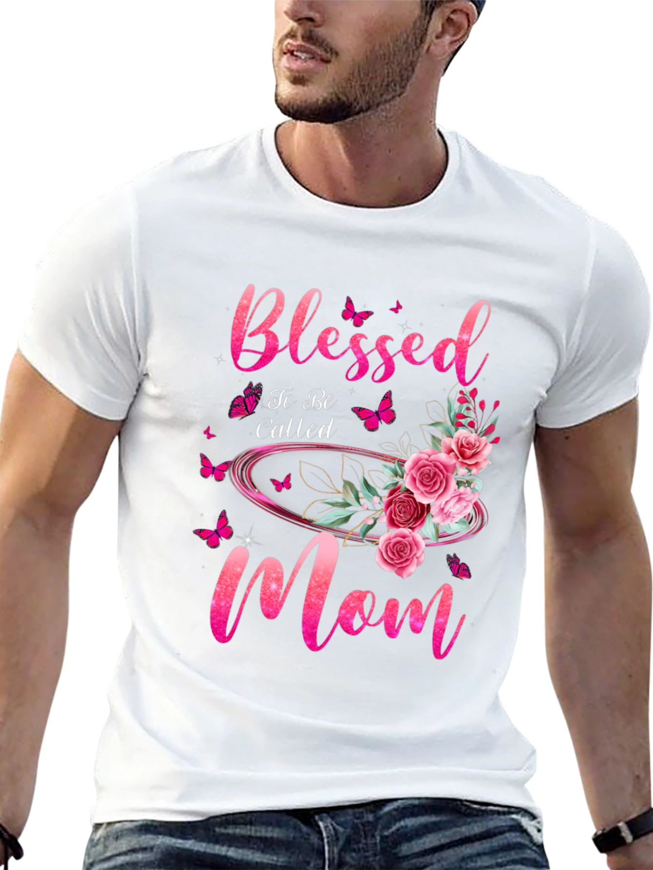 Blessed Mom Floral T-Shirt