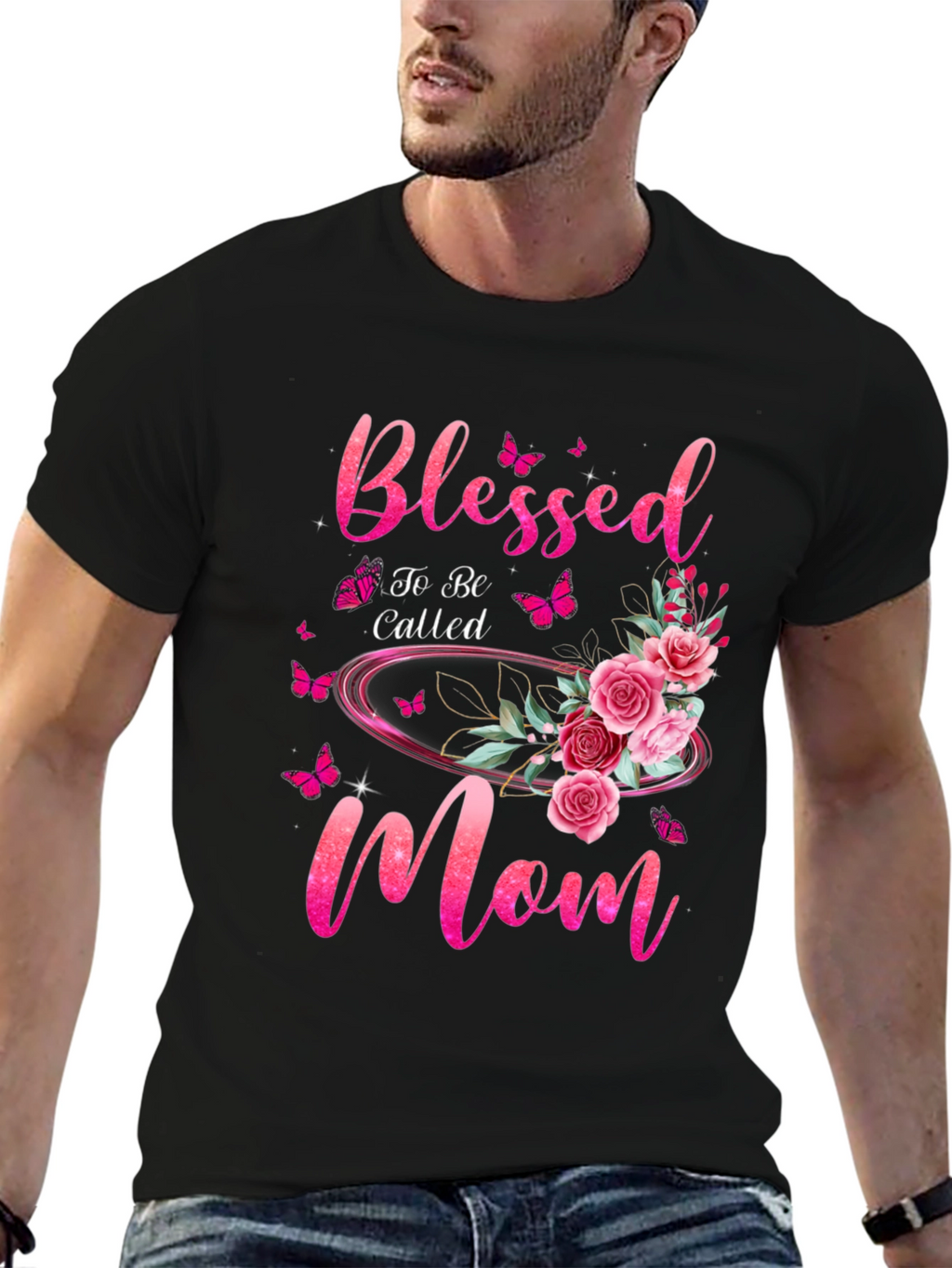 Blessed Mom Floral T-Shirt
