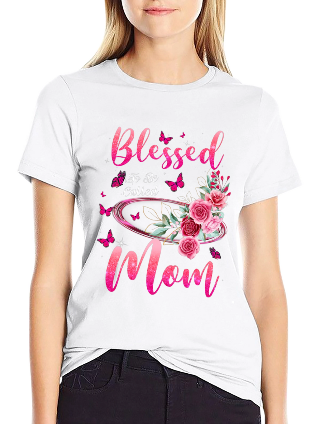 Blessed Mom Floral T-Shirt