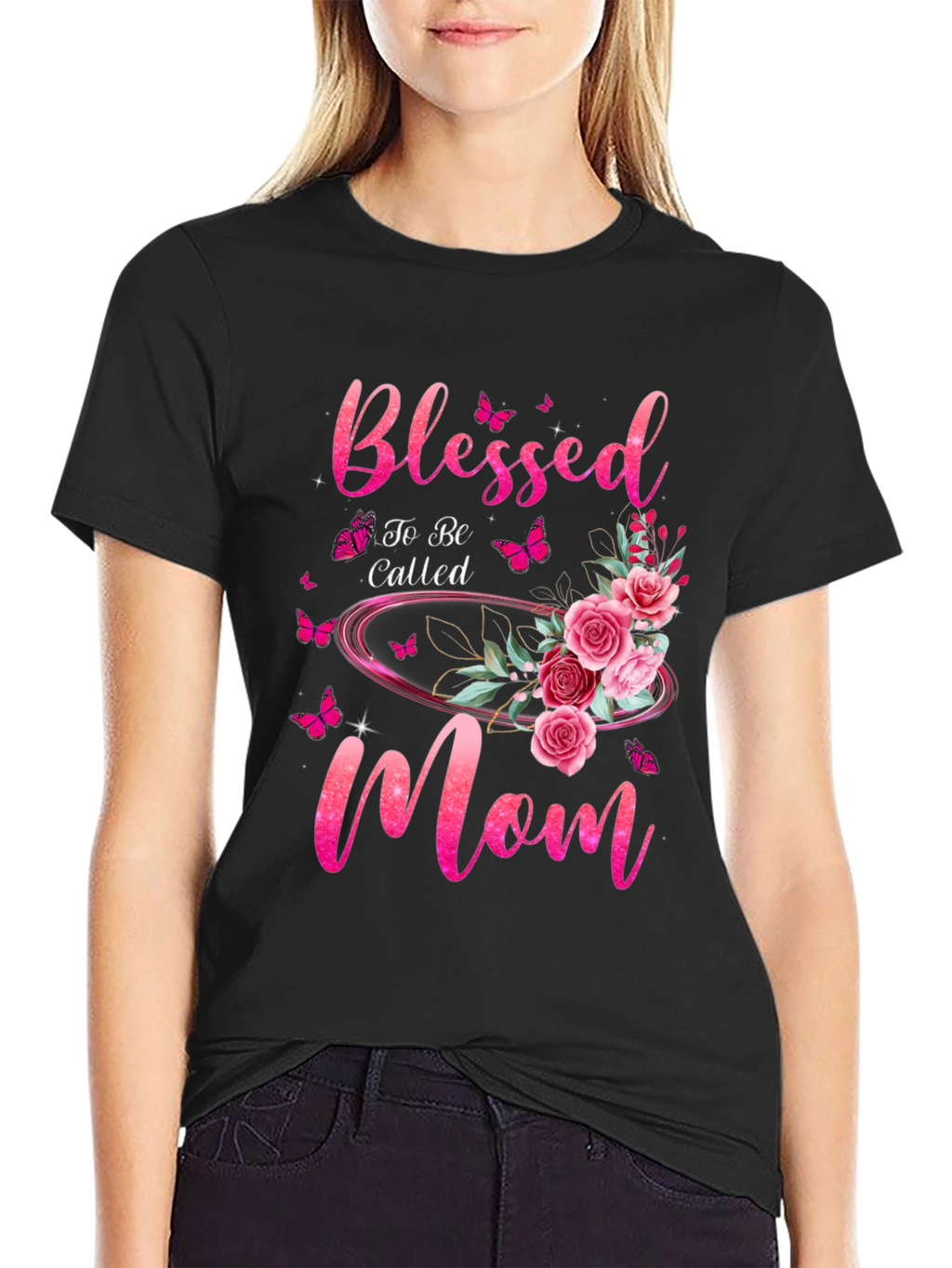 Blessed Mom Floral T-Shirt