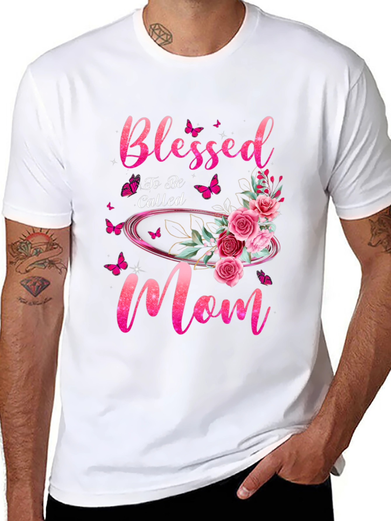 Blessed Mom Floral T-Shirt