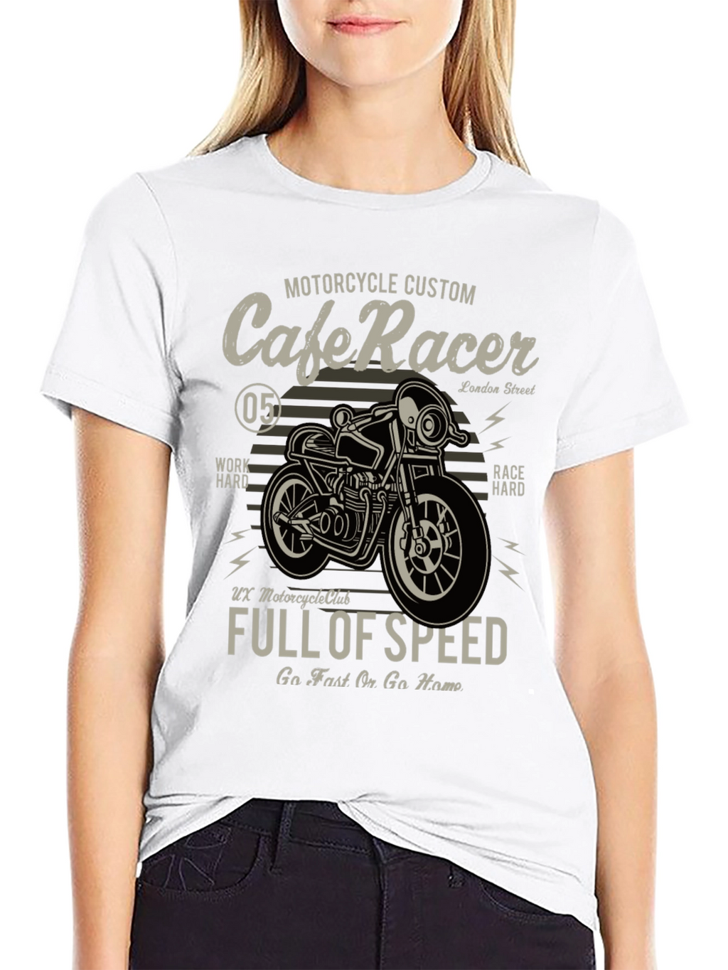 Cafe Racer Motorcycle Graphic T-Shirt