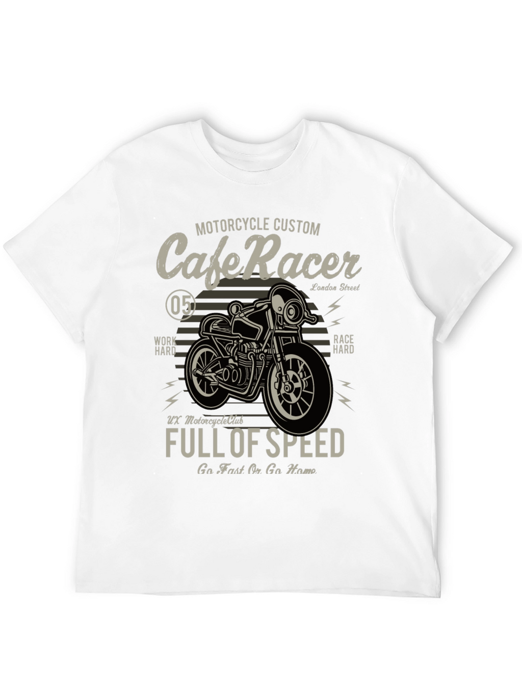 Cafe Racer Motorcycle Graphic T-Shirt