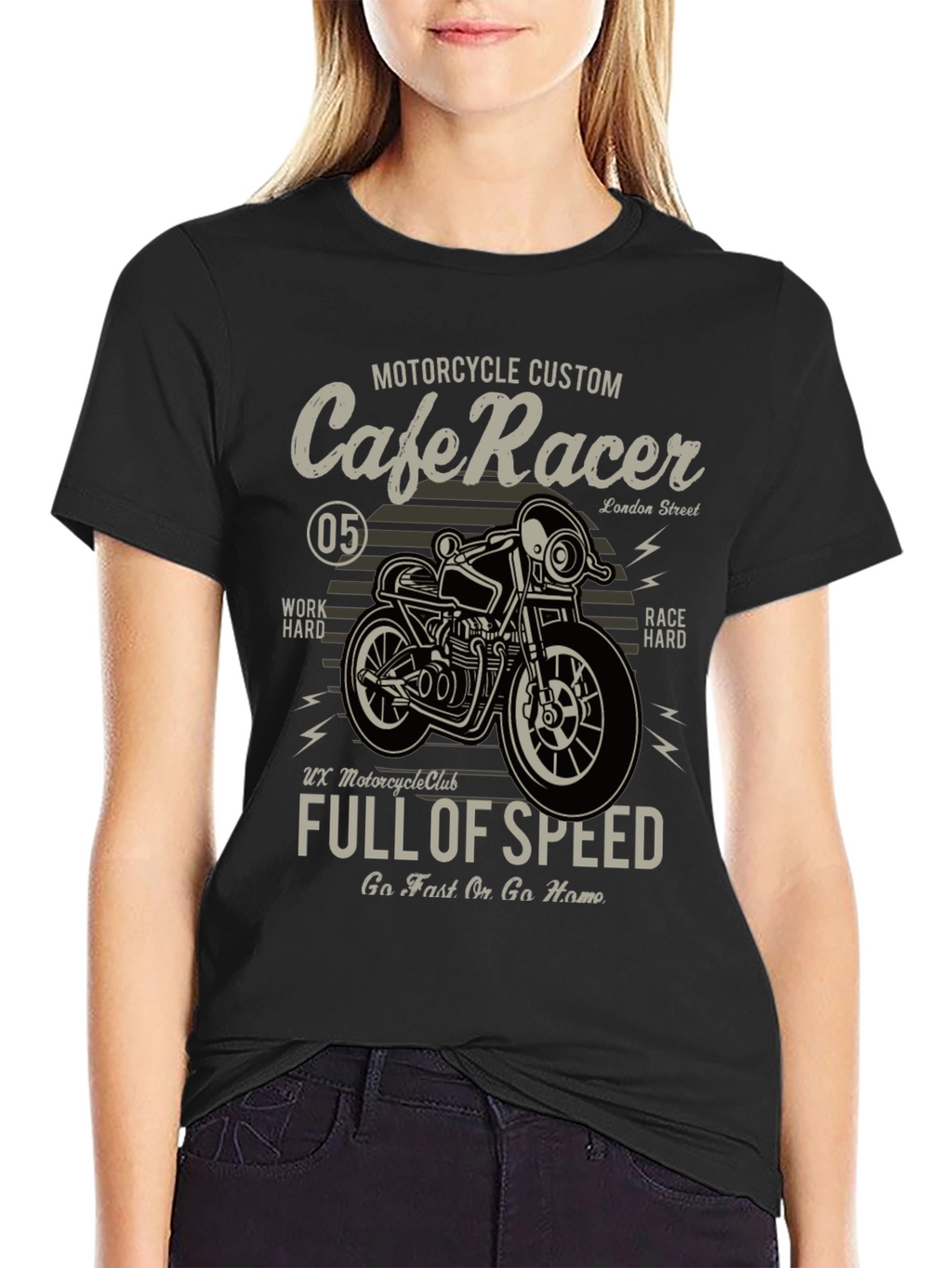 Cafe Racer Motorcycle Graphic T-Shirt