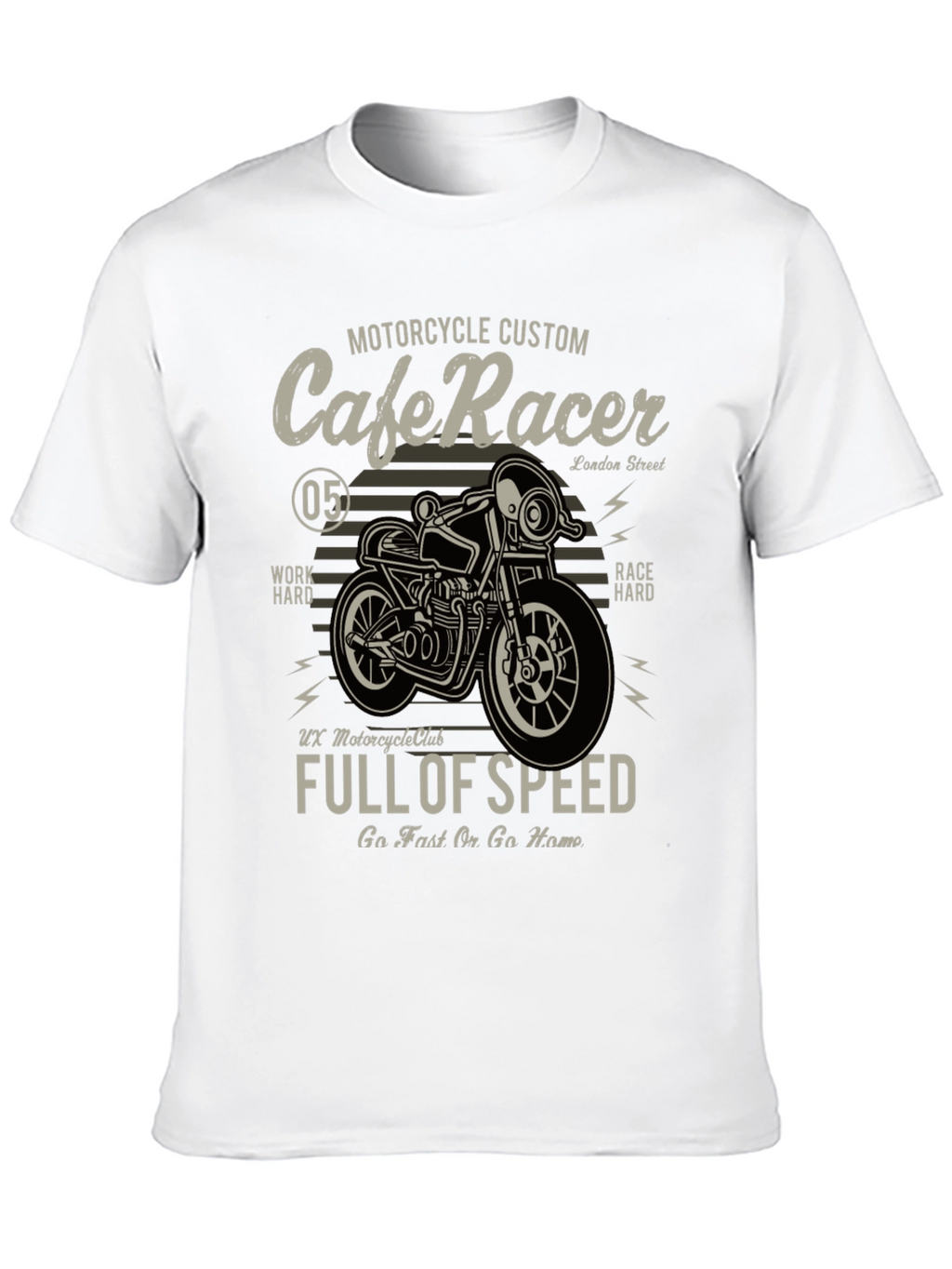 Cafe Racer Motorcycle Graphic T-Shirt