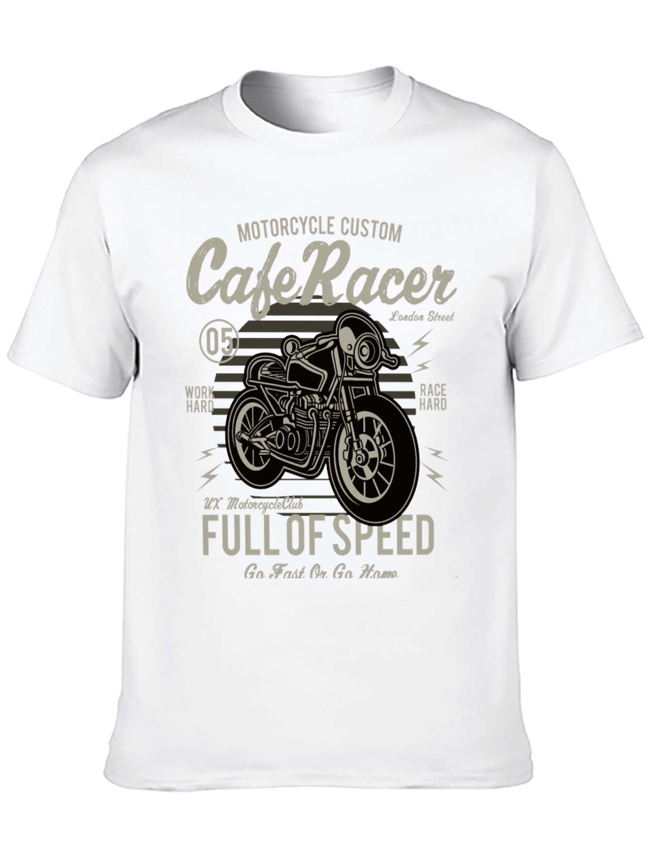 Cafe Racer Motorcycle Graphic T-Shirt