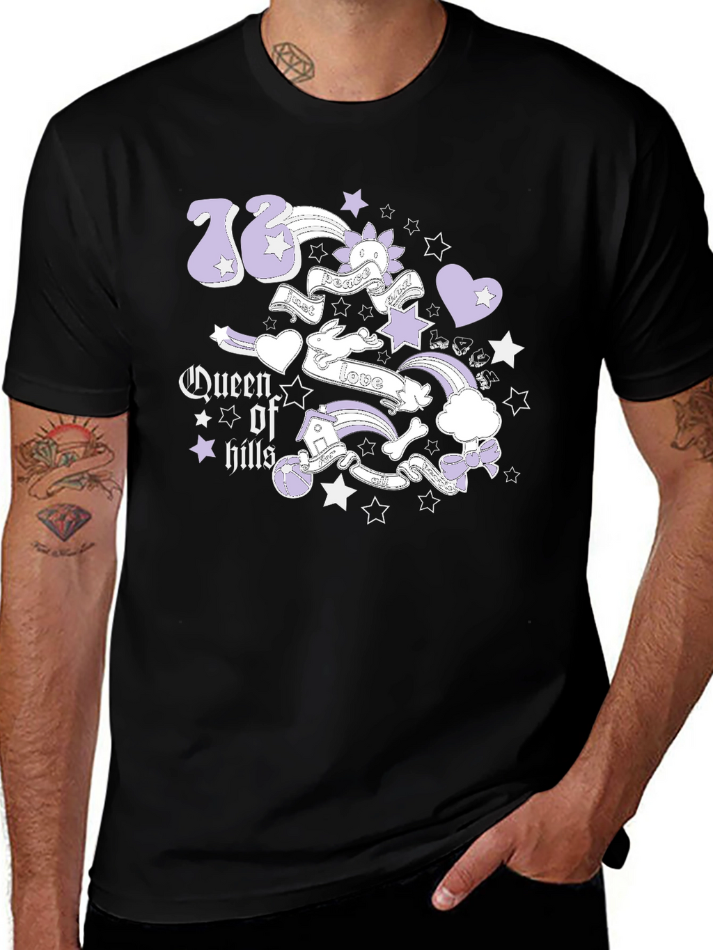 Queen of Hills Graphic Tee - Black