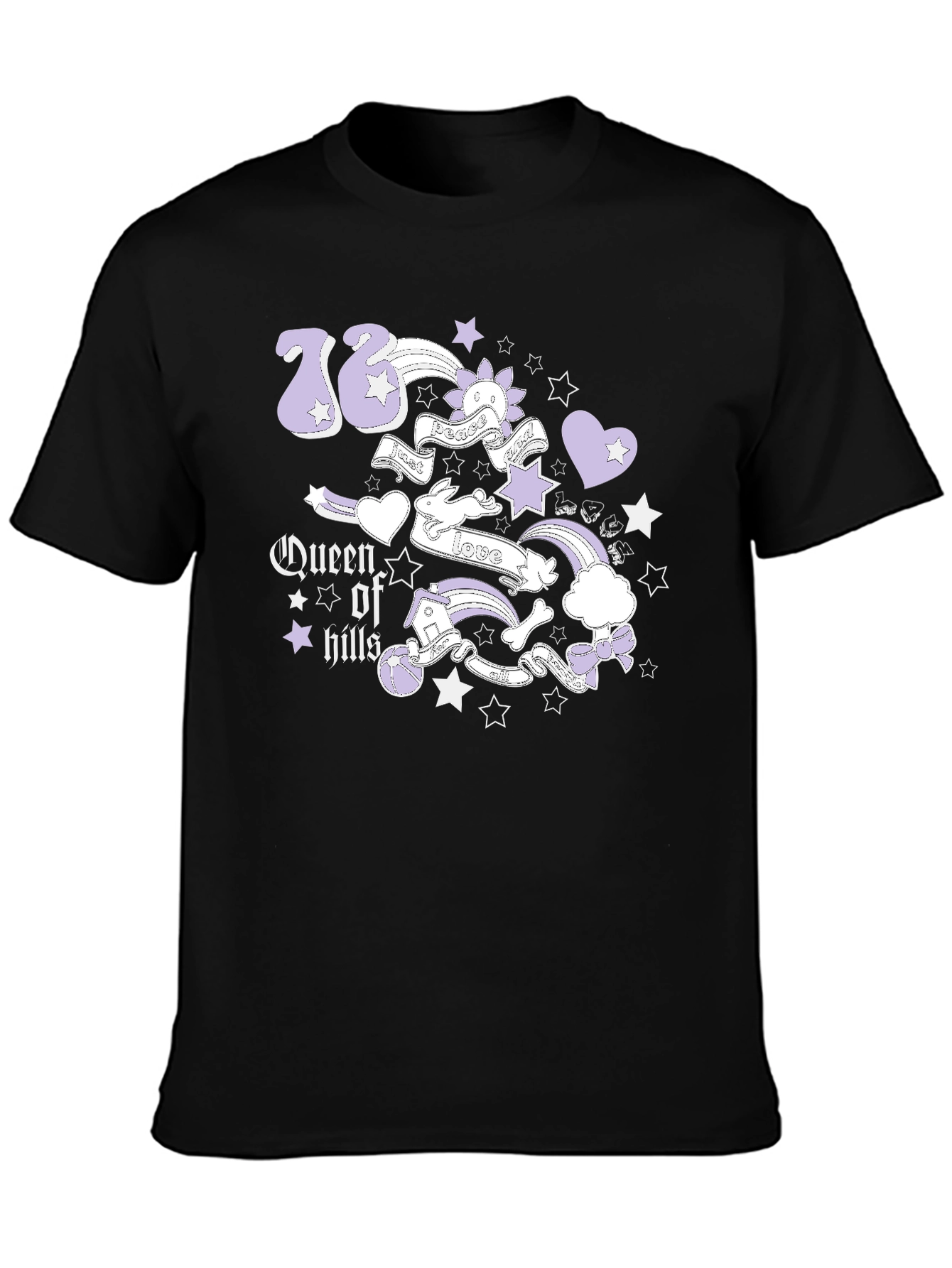 Queen of Hills Graphic Tee - Black