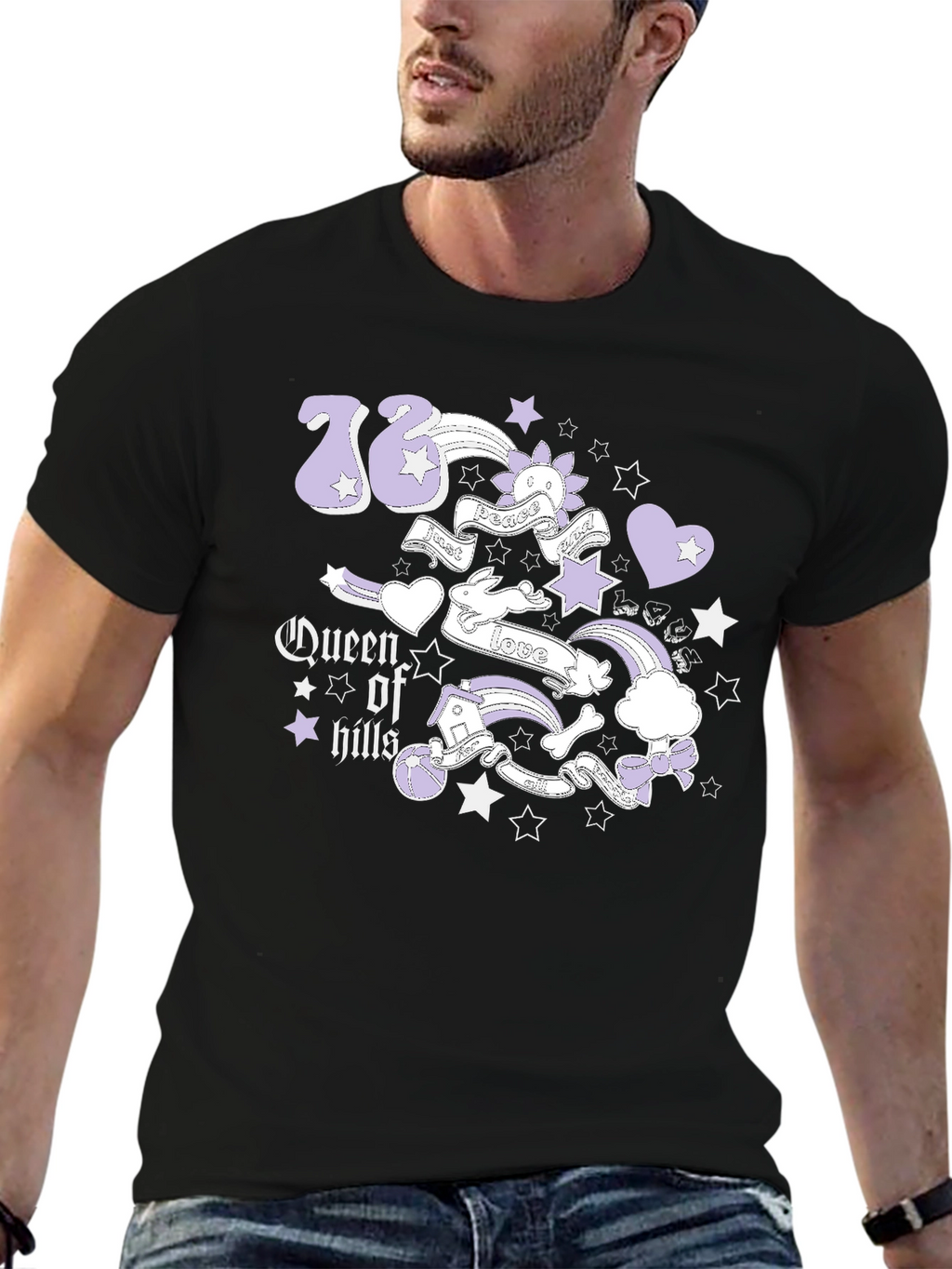 Queen of Hills Graphic Tee - Black