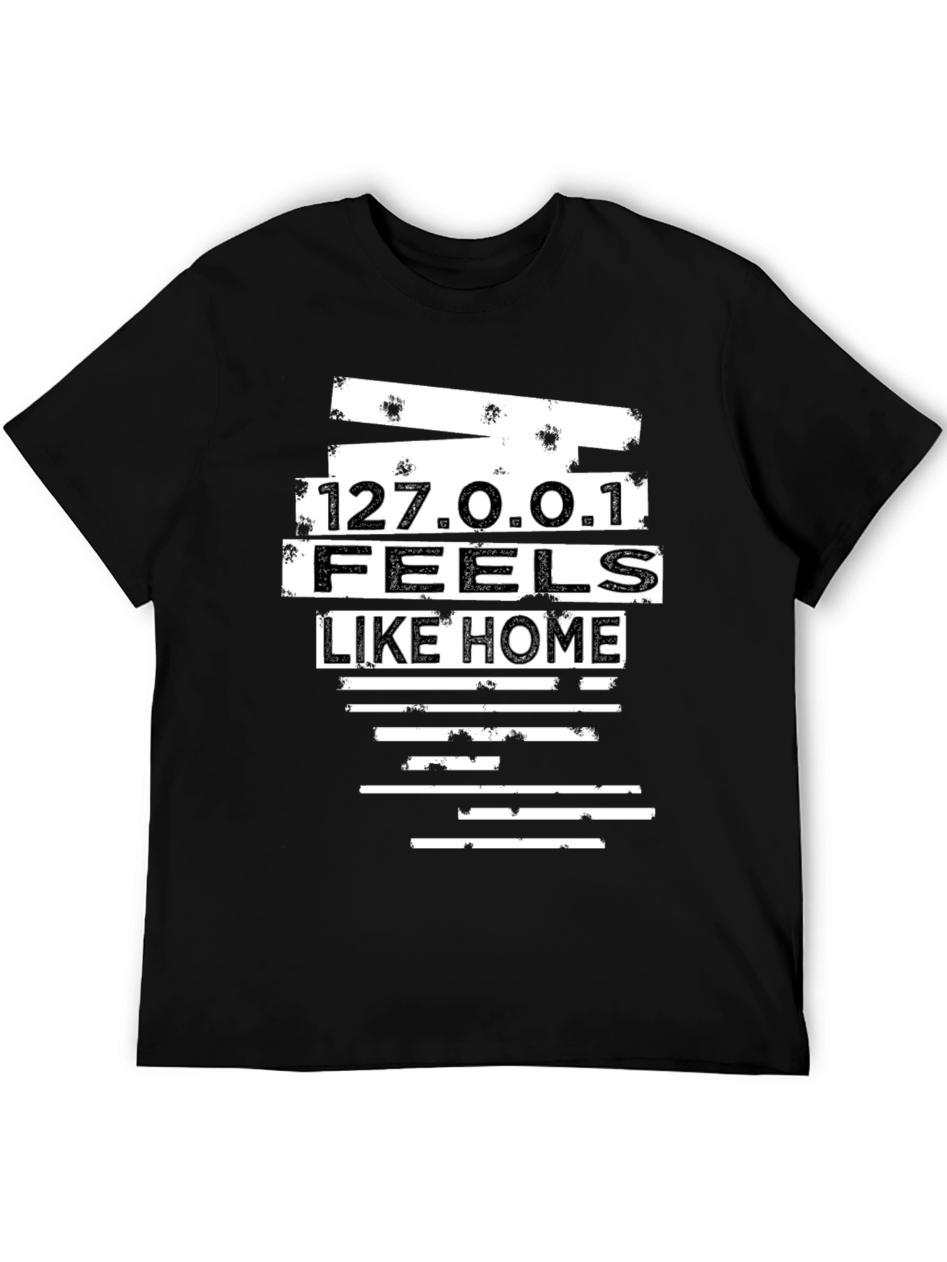 127.0.0.1 Feels Like Home Black T-Shirt