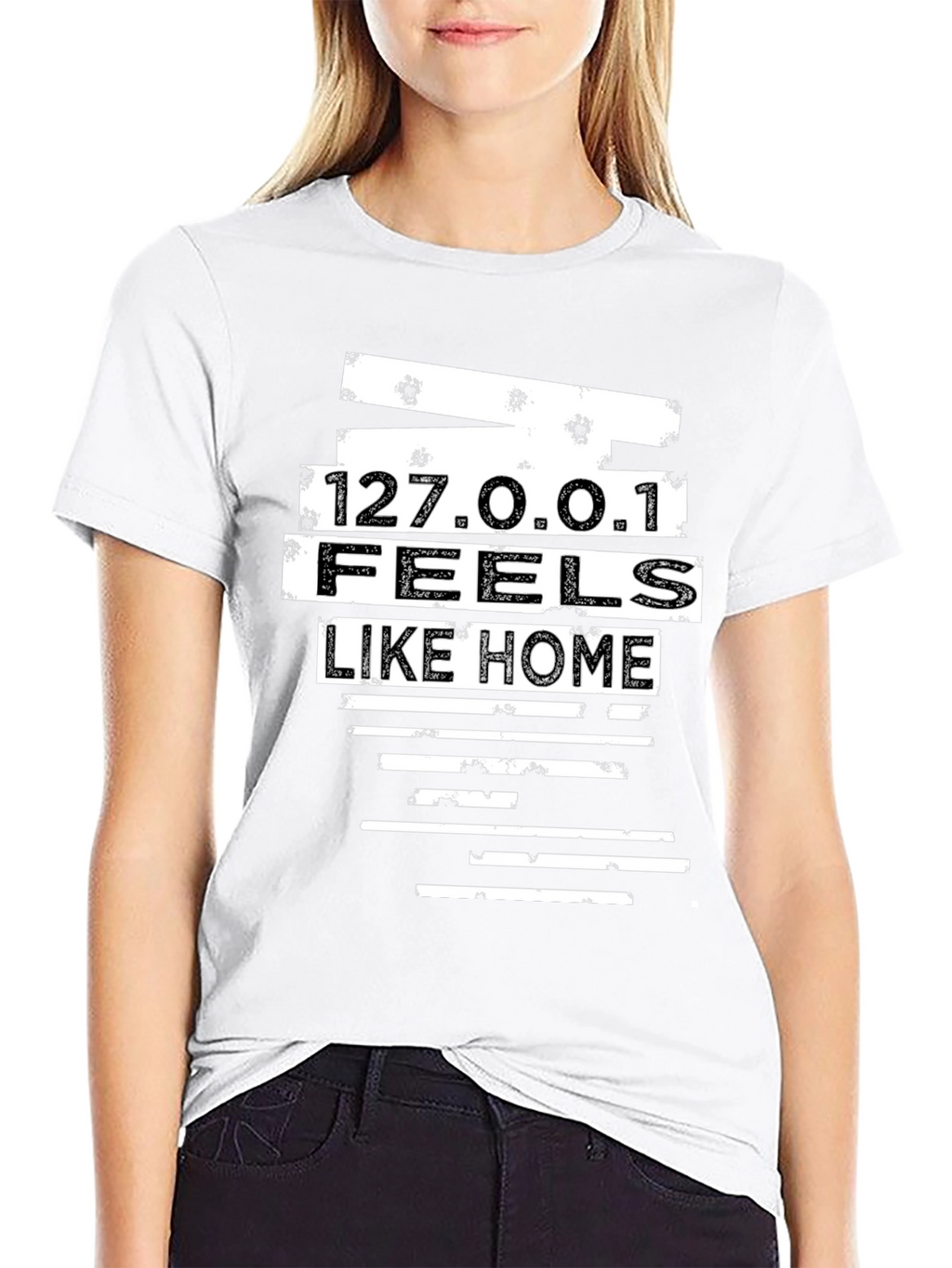 127.0.0.1 Feels Like Home Black T-Shirt
