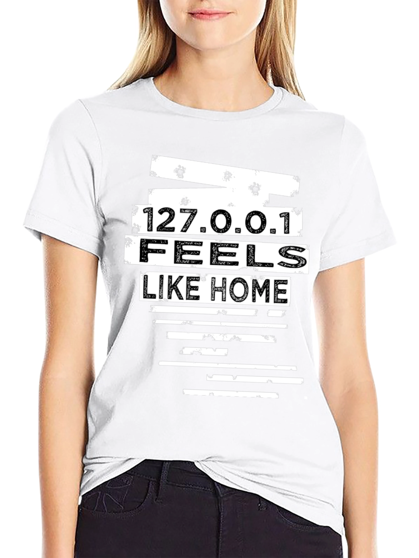 127.0.0.1 Feels Like Home Black T-Shirt