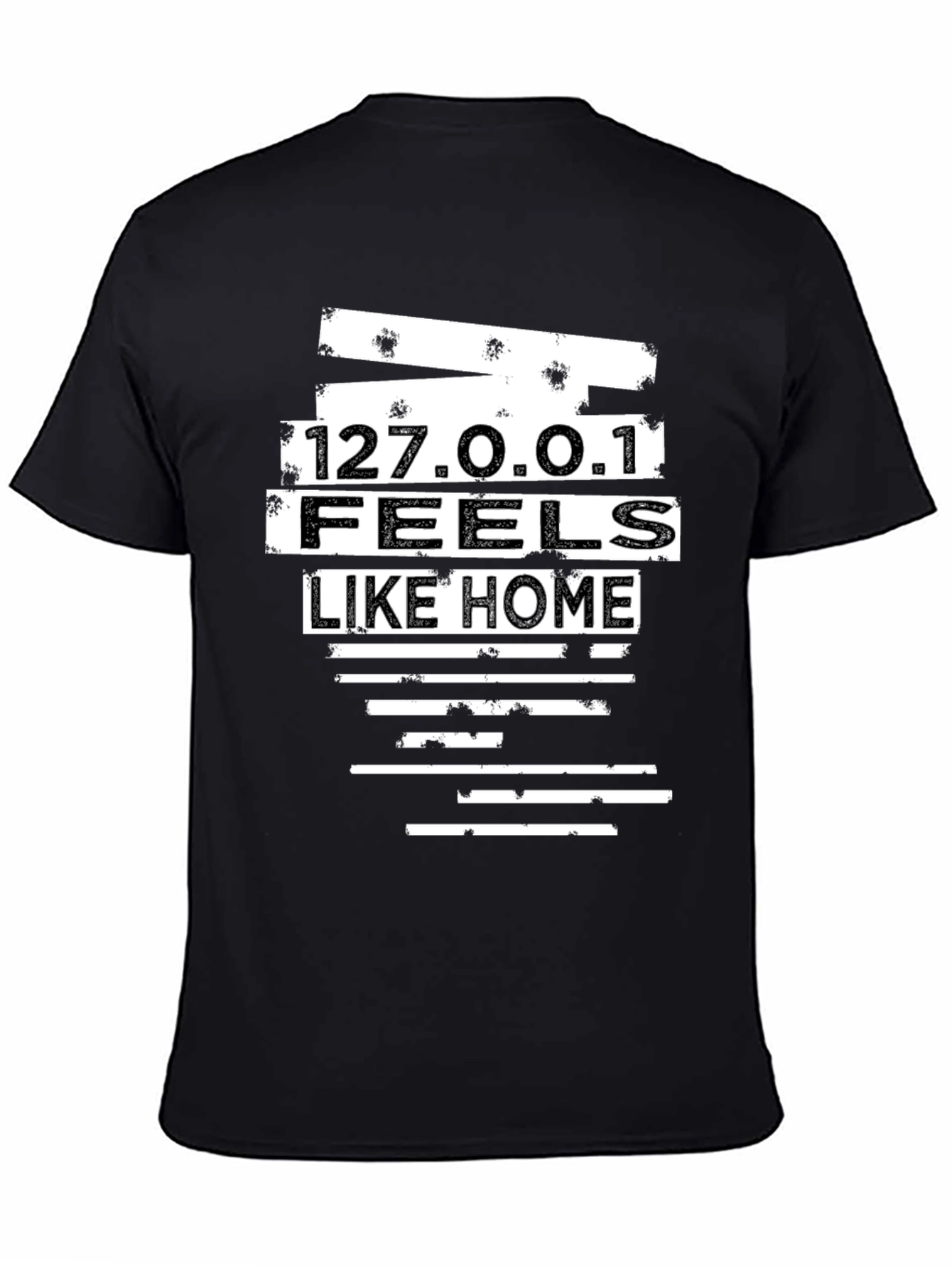 127.0.0.1 Feels Like Home Black T-Shirt