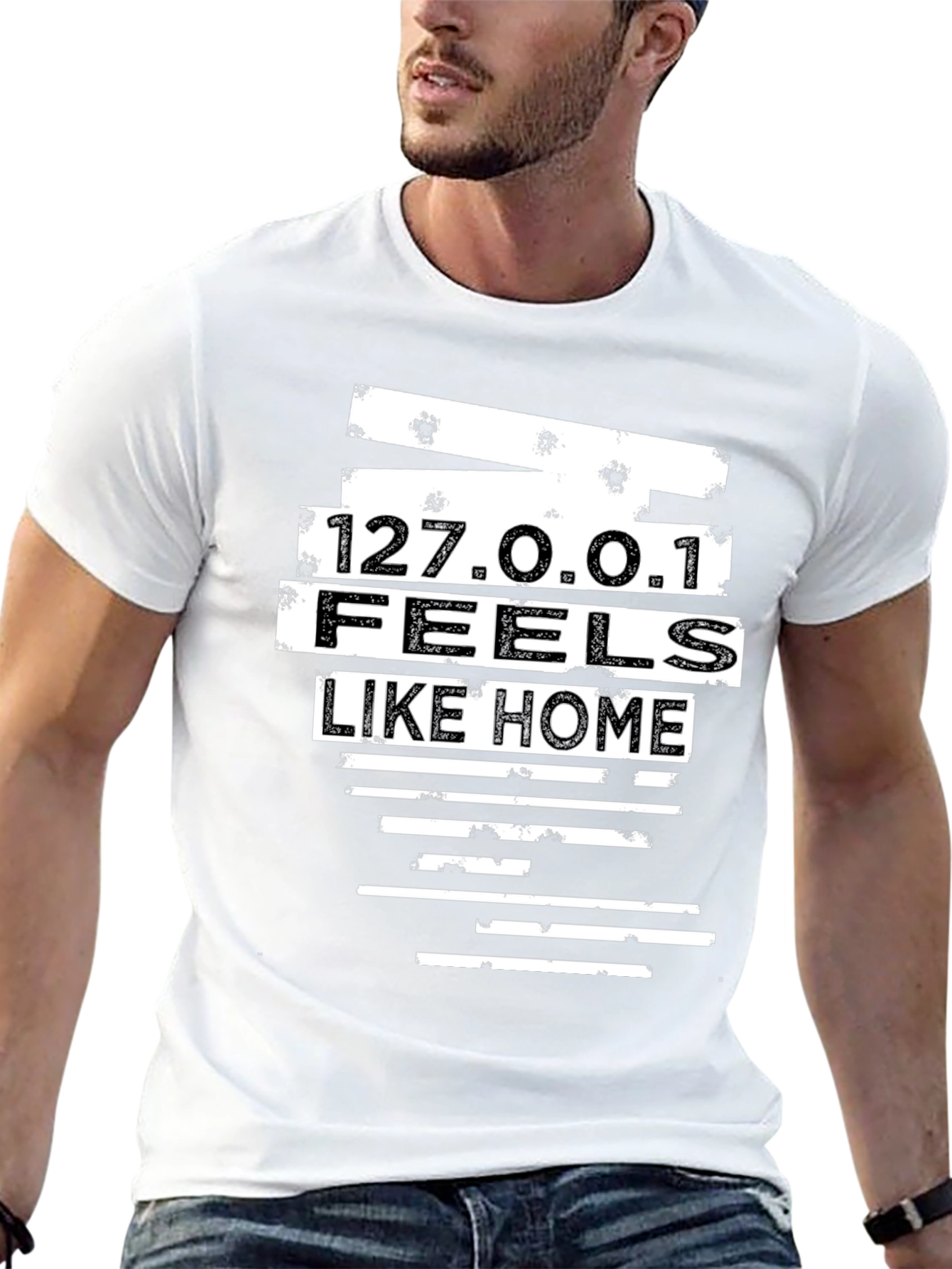 127.0.0.1 Feels Like Home Black T-Shirt