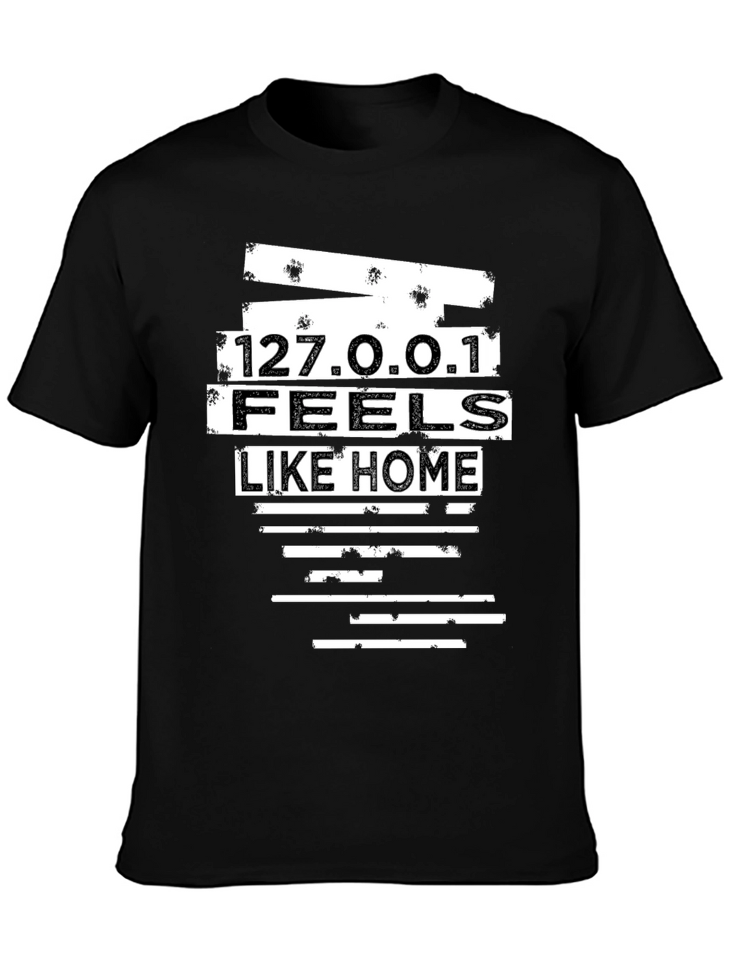 127.0.0.1 Feels Like Home Black T-Shirt