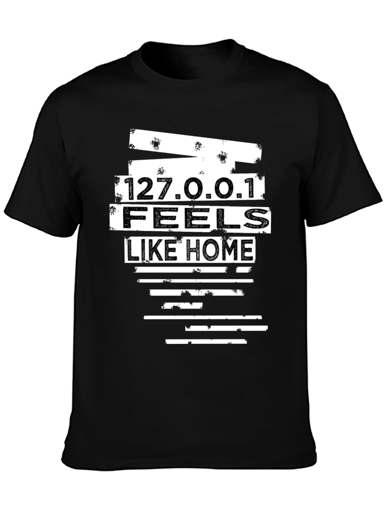 127.0.0.1 Feels Like Home Black T-Shirt
