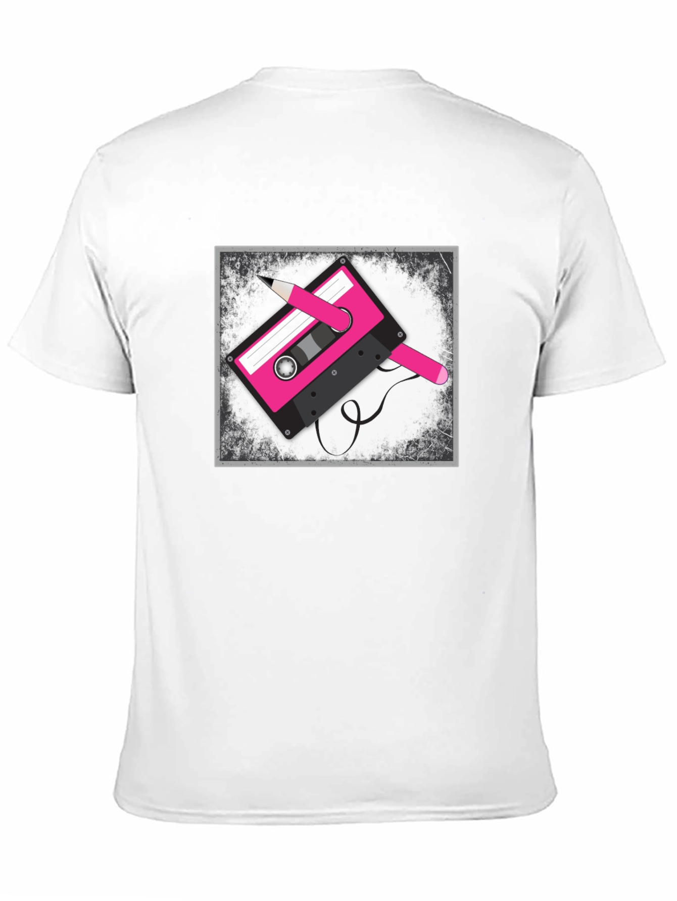 Retro Cassette Tape Graphic Tee - Black
