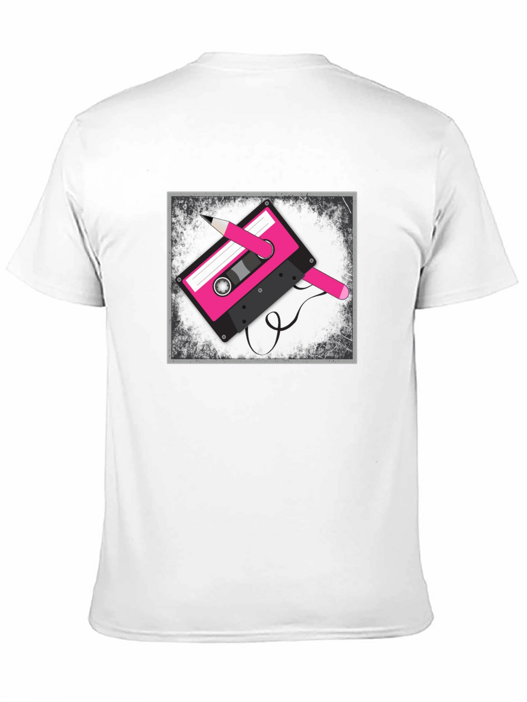 Retro Cassette Tape Graphic Tee - Black