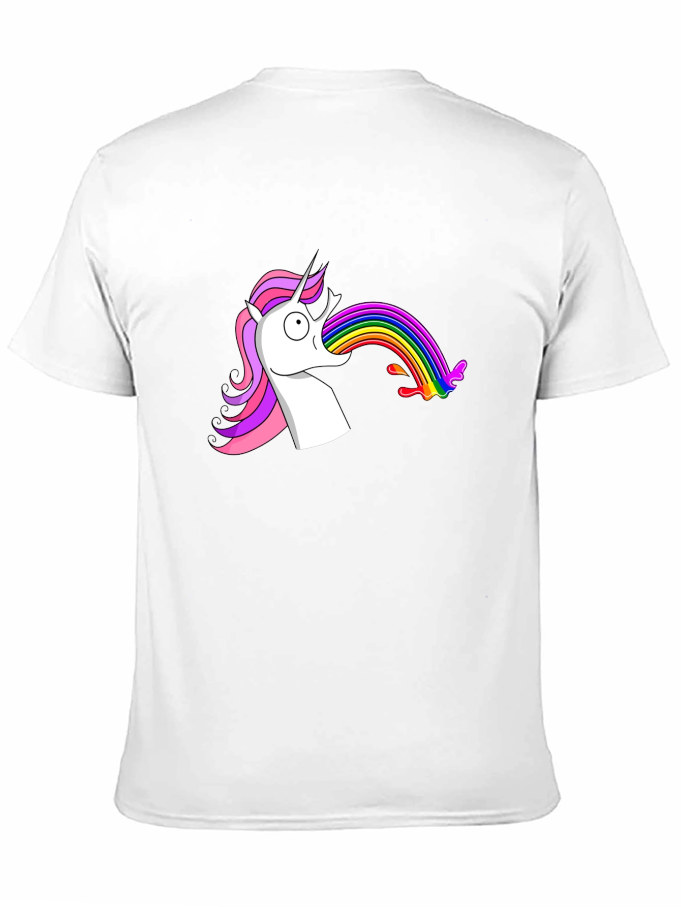 Unicorn Vomiting Rainbow Funny Graphic Tee