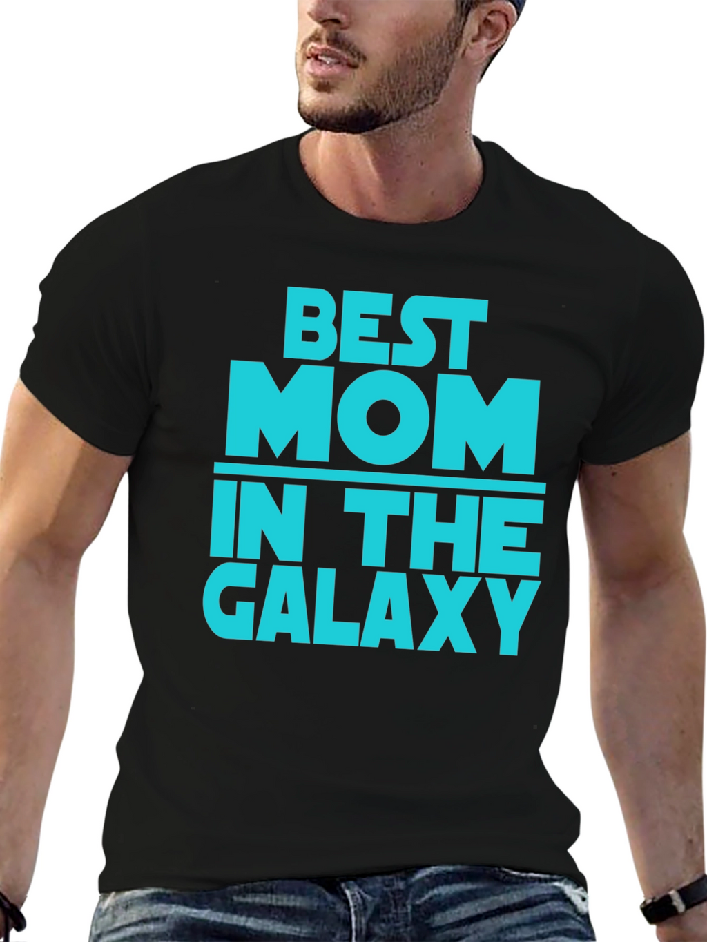 Best Mom in the Galaxy Black T-Shirt