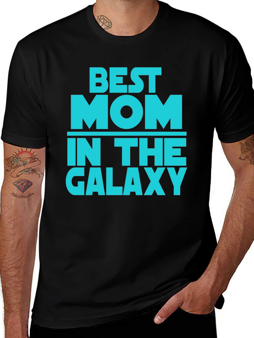 Best Mom in the Galaxy Black T-Shirt