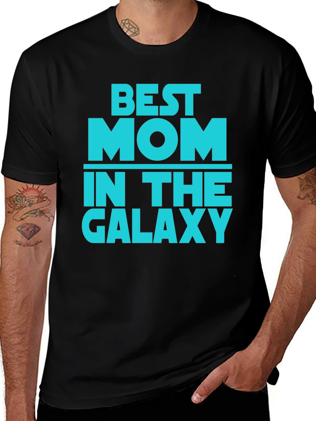 Best Mom in the Galaxy Black T-Shirt