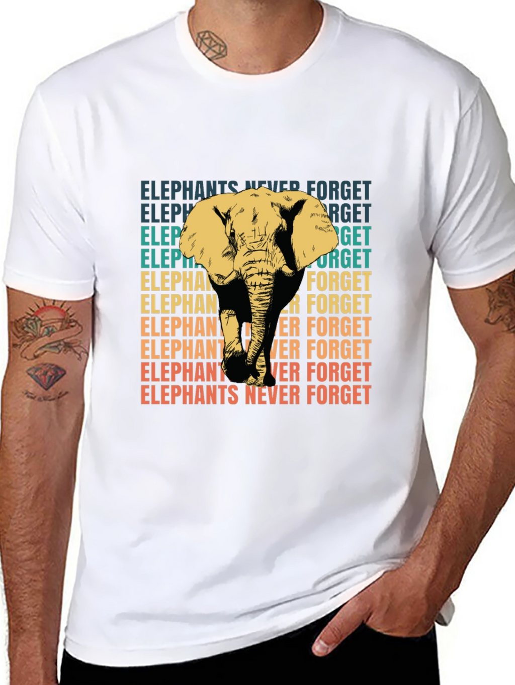 Elephants Never Forget Graphic T-Shirt