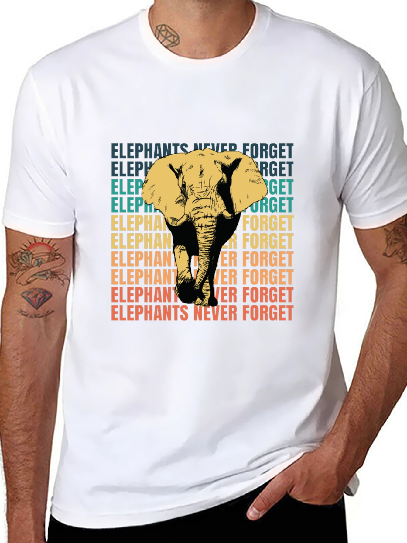 Elephants Never Forget Graphic T-Shirt