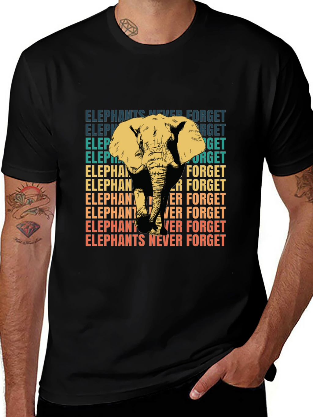 Elephants Never Forget Graphic T-Shirt