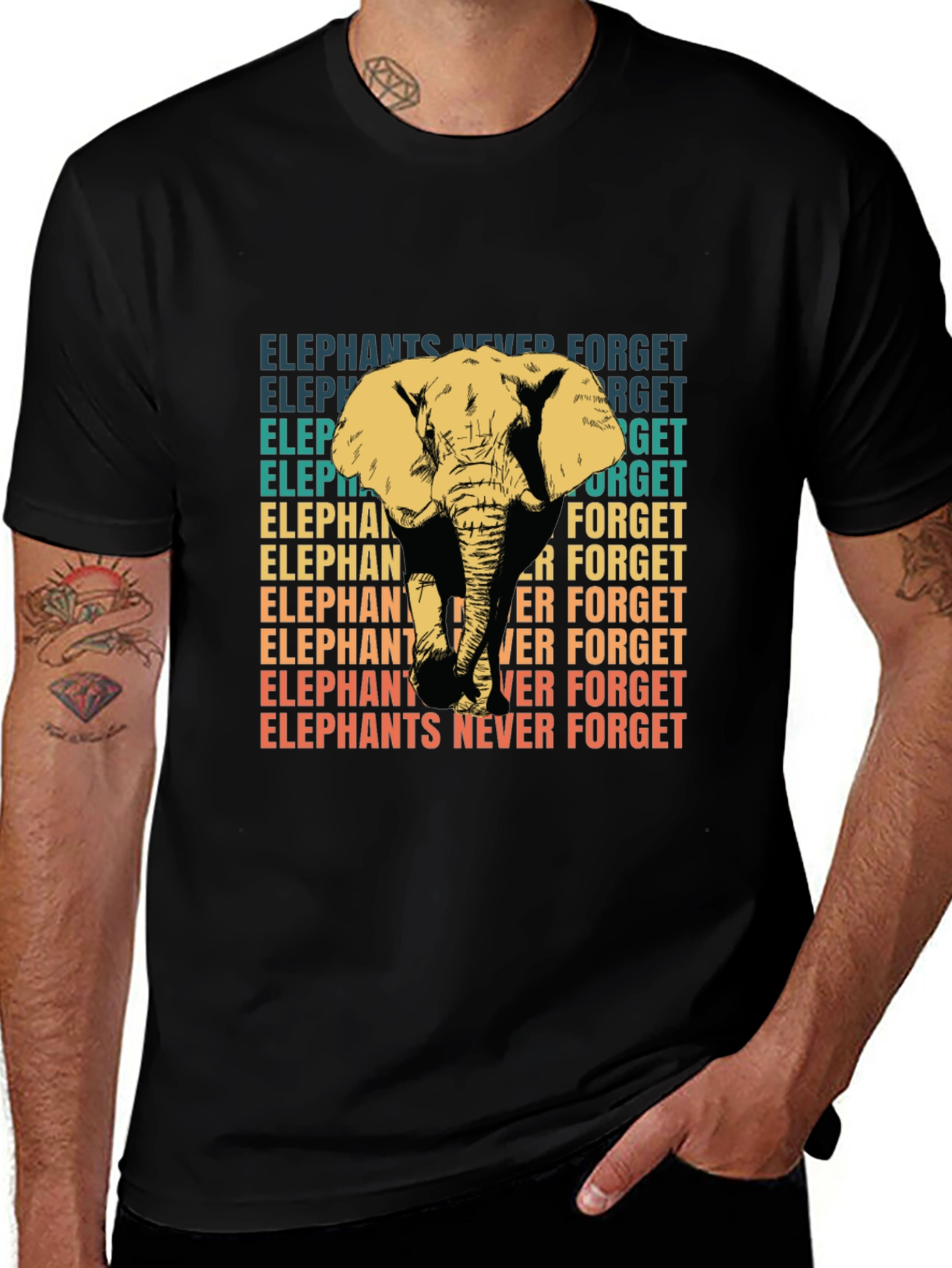 Elephants Never Forget Graphic T-Shirt