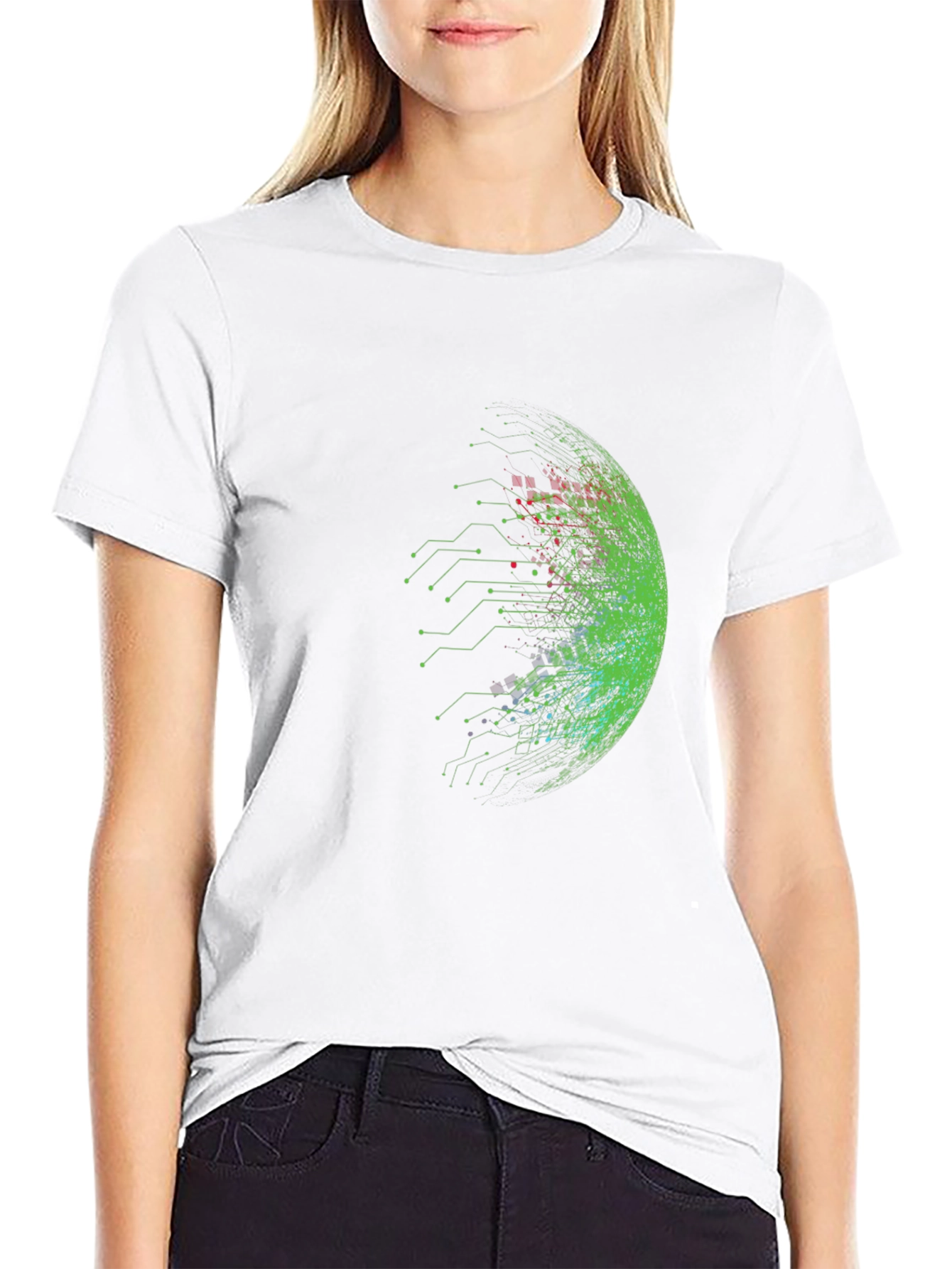 Cyberpunk Sphere Graphic Tee - Black