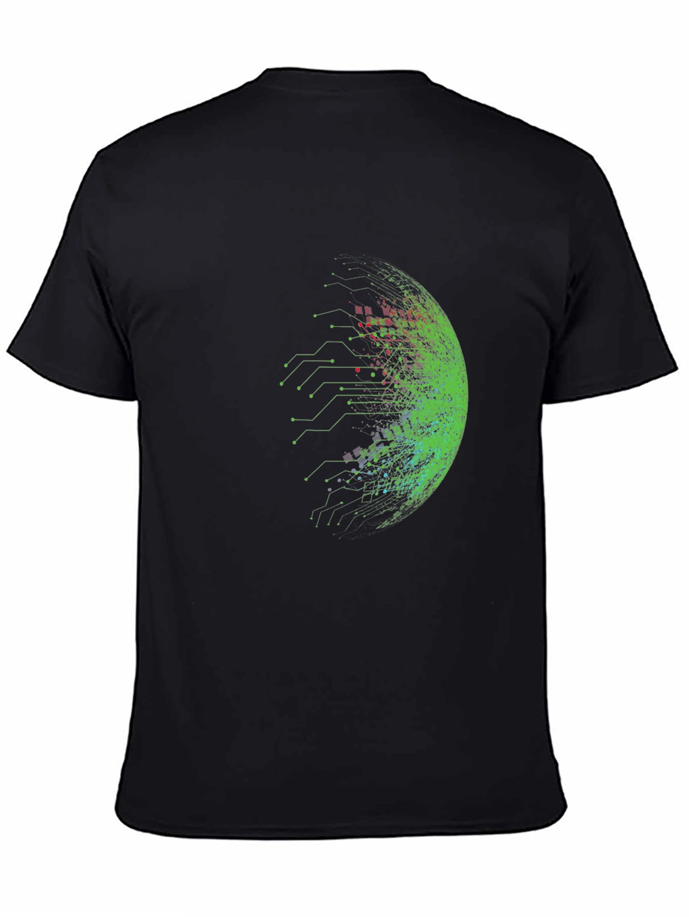 Cyberpunk Sphere Graphic Tee - Black
