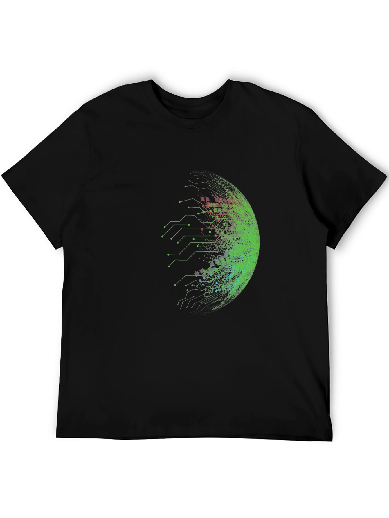 Cyberpunk Sphere Graphic Tee - Black