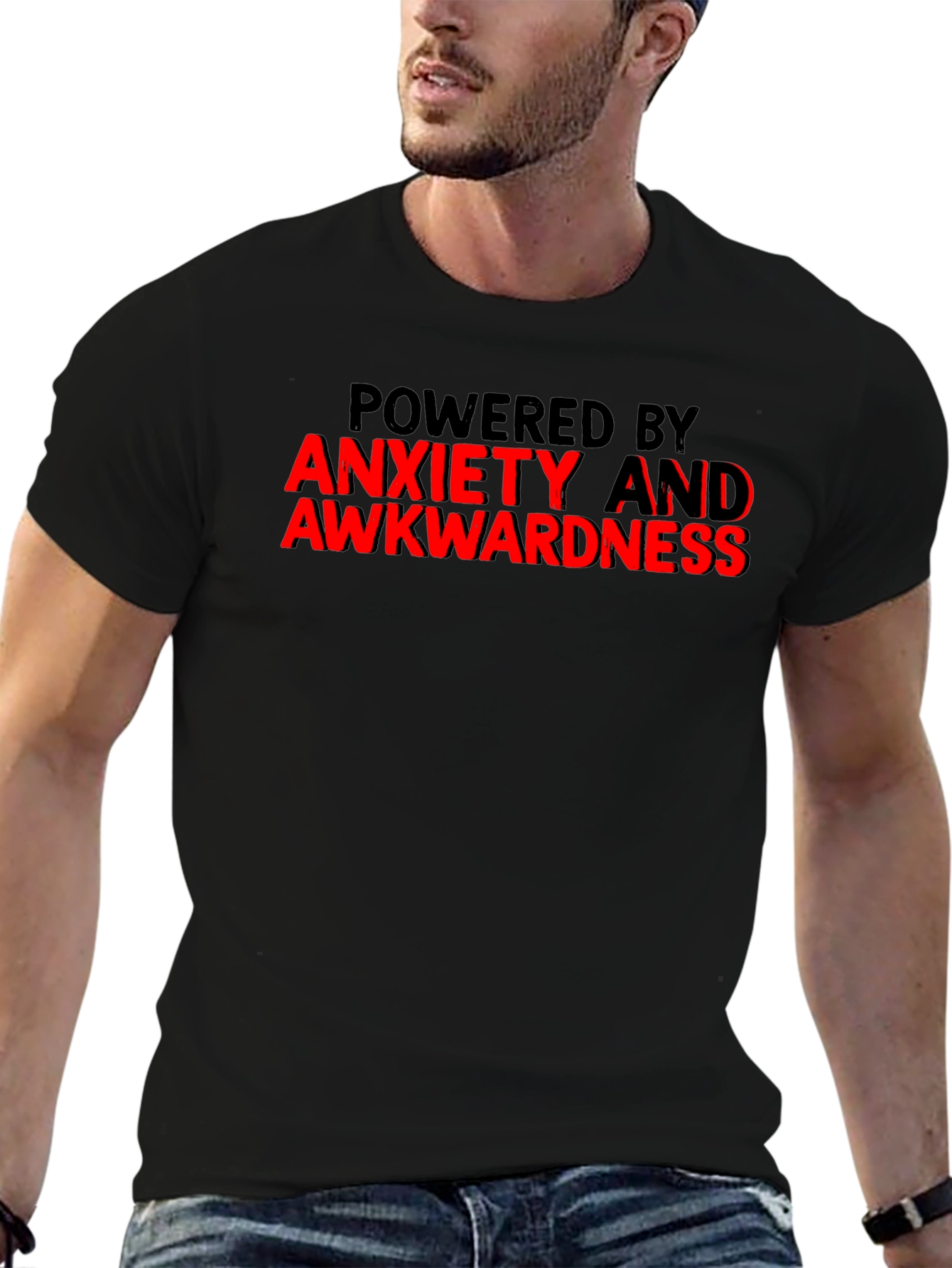 Anxiety Awkwardness Graphic Tee Funny Slogan T-Shirt