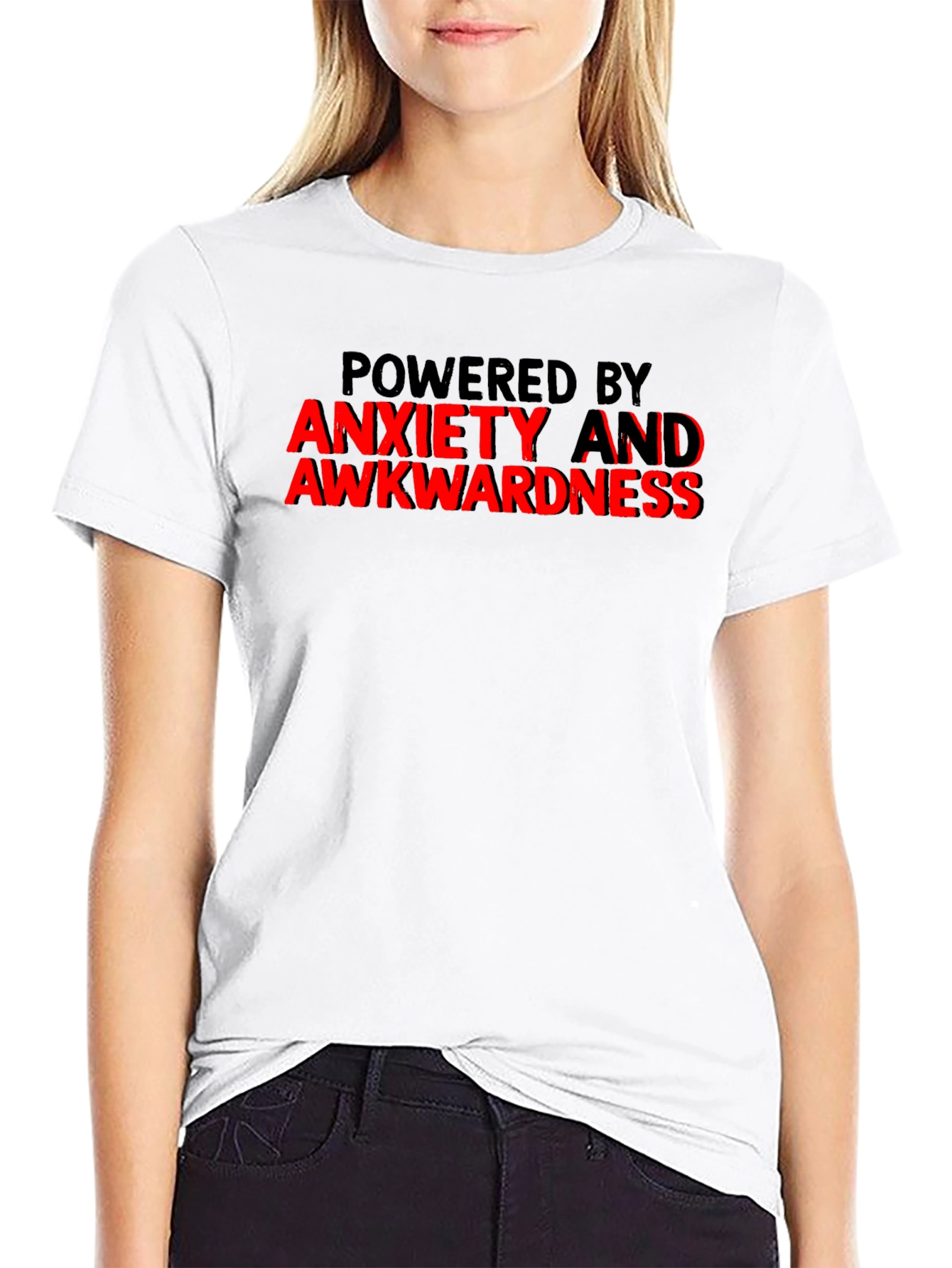 Anxiety Awkwardness Graphic Tee Funny Slogan T-Shirt