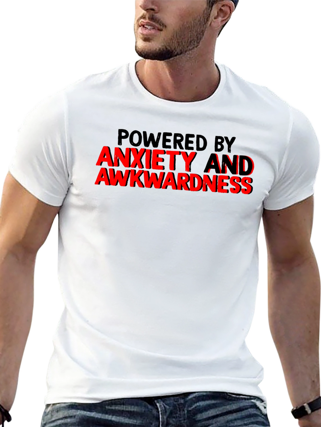 Anxiety Awkwardness Graphic Tee Funny Slogan T-Shirt