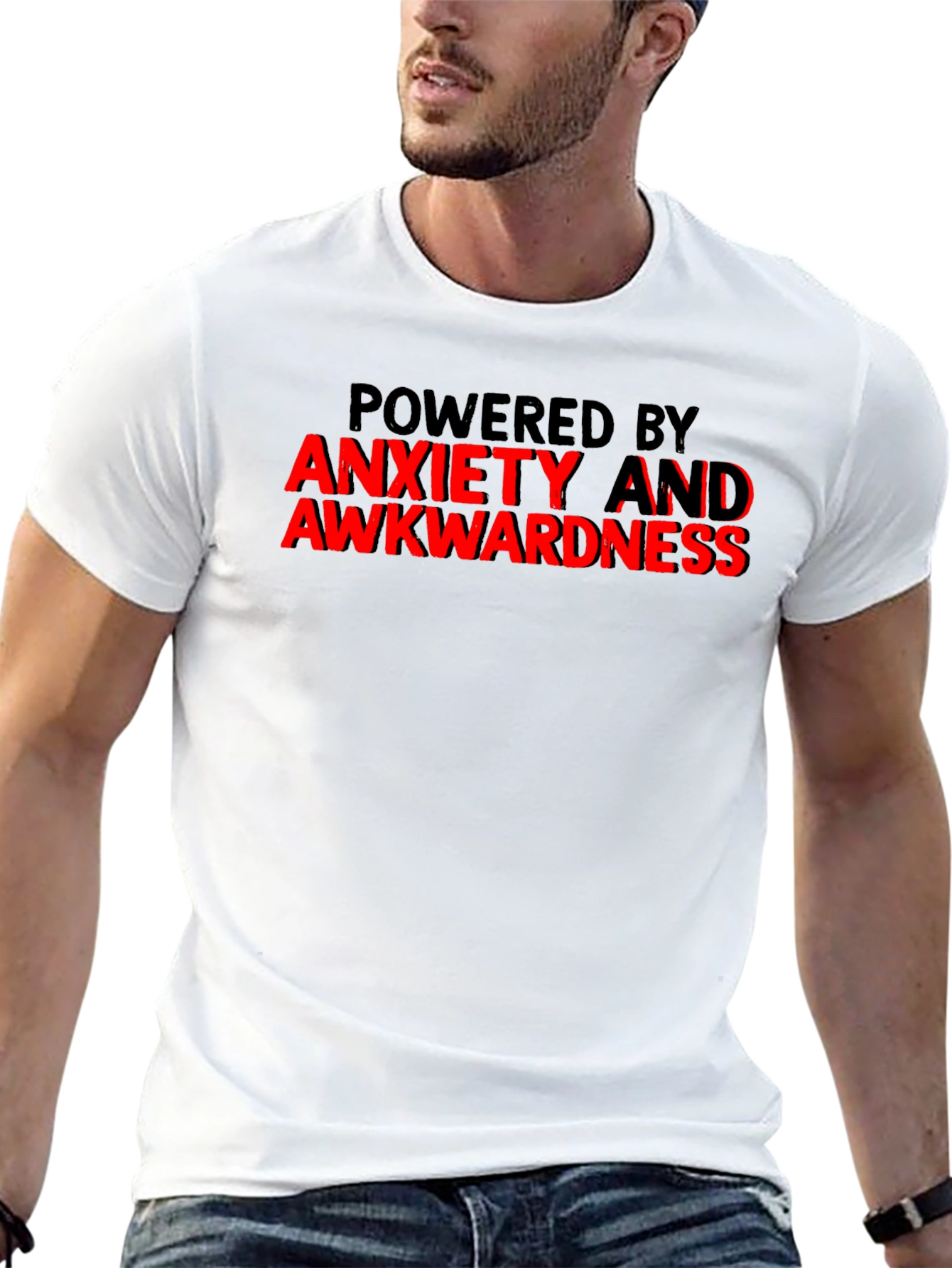 Anxiety Awkwardness Graphic Tee Funny Slogan T-Shirt