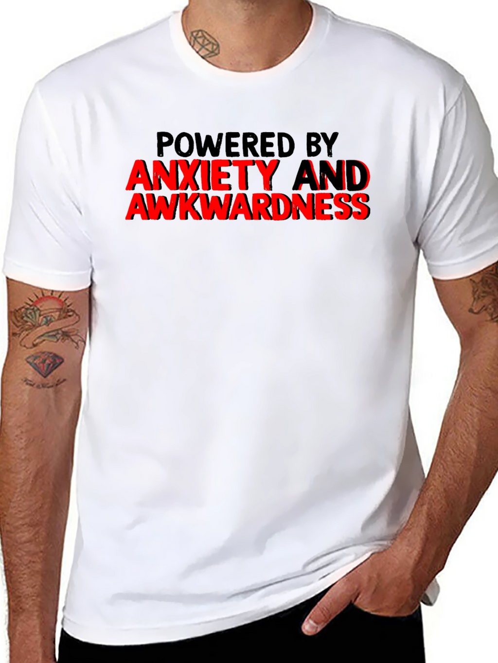 Anxiety Awkwardness Graphic Tee Funny Slogan T-Shirt