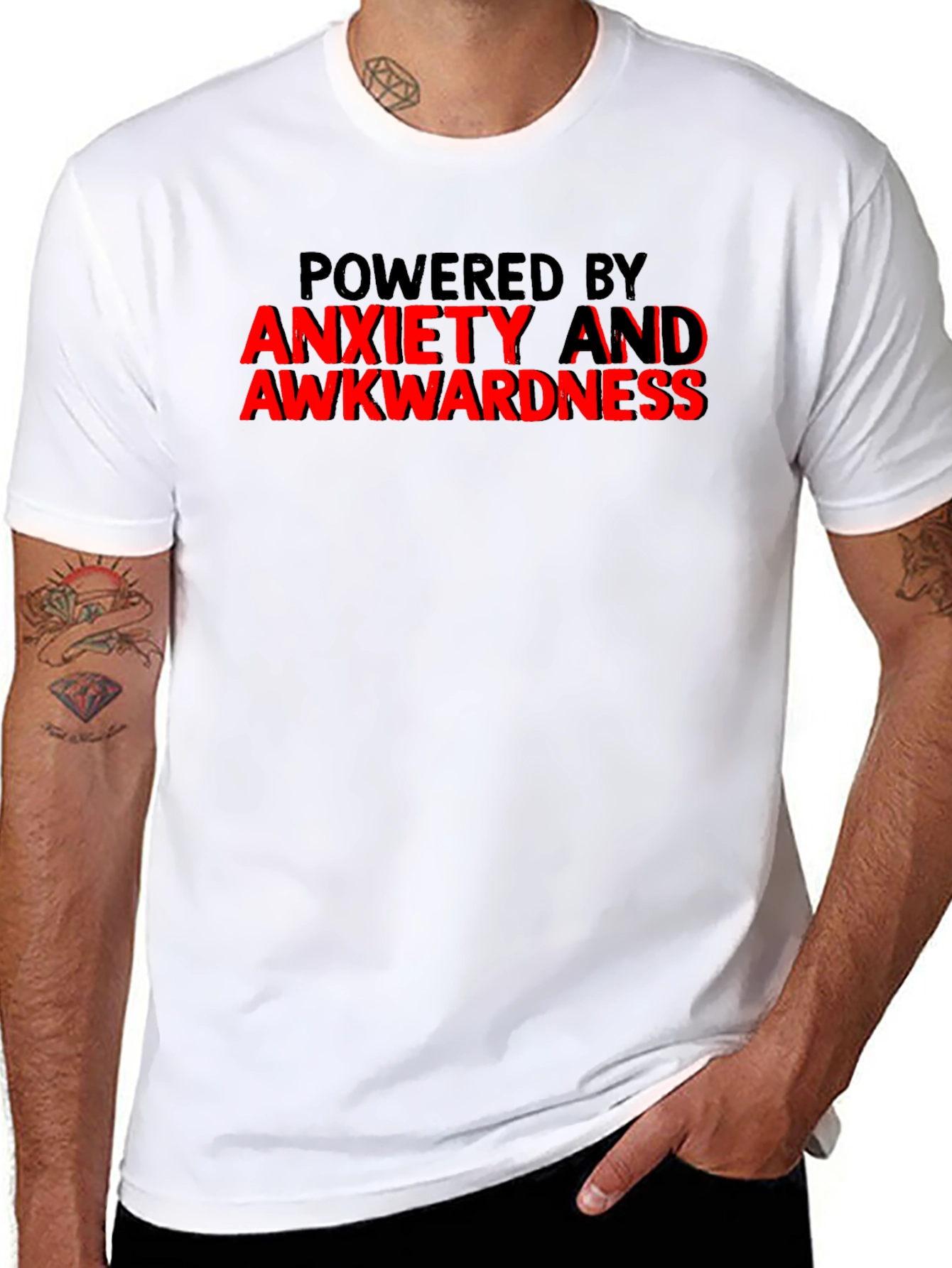 Anxiety Awkwardness Graphic Tee Funny Slogan T-Shirt