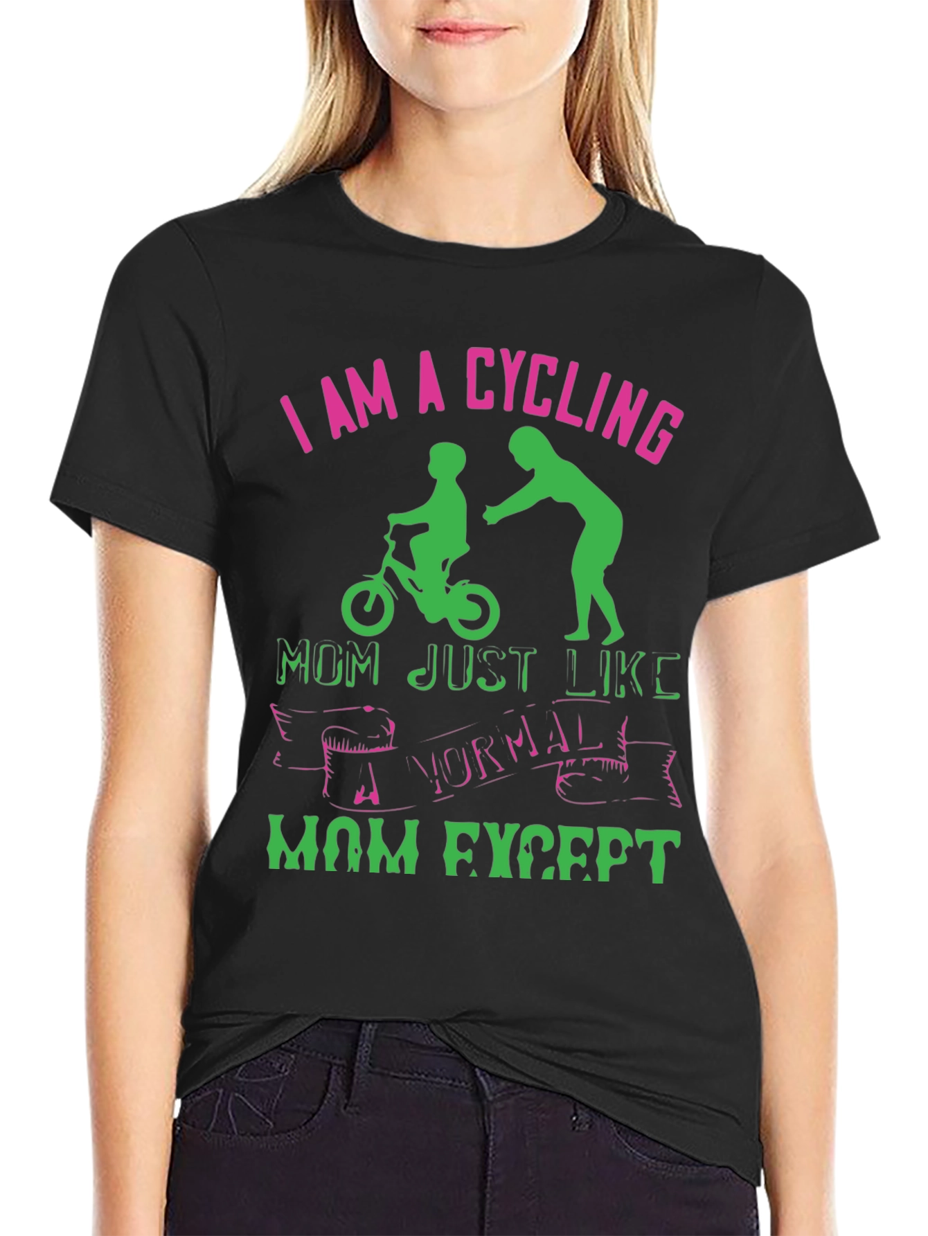 Cycling Mom Graphic T-Shirt