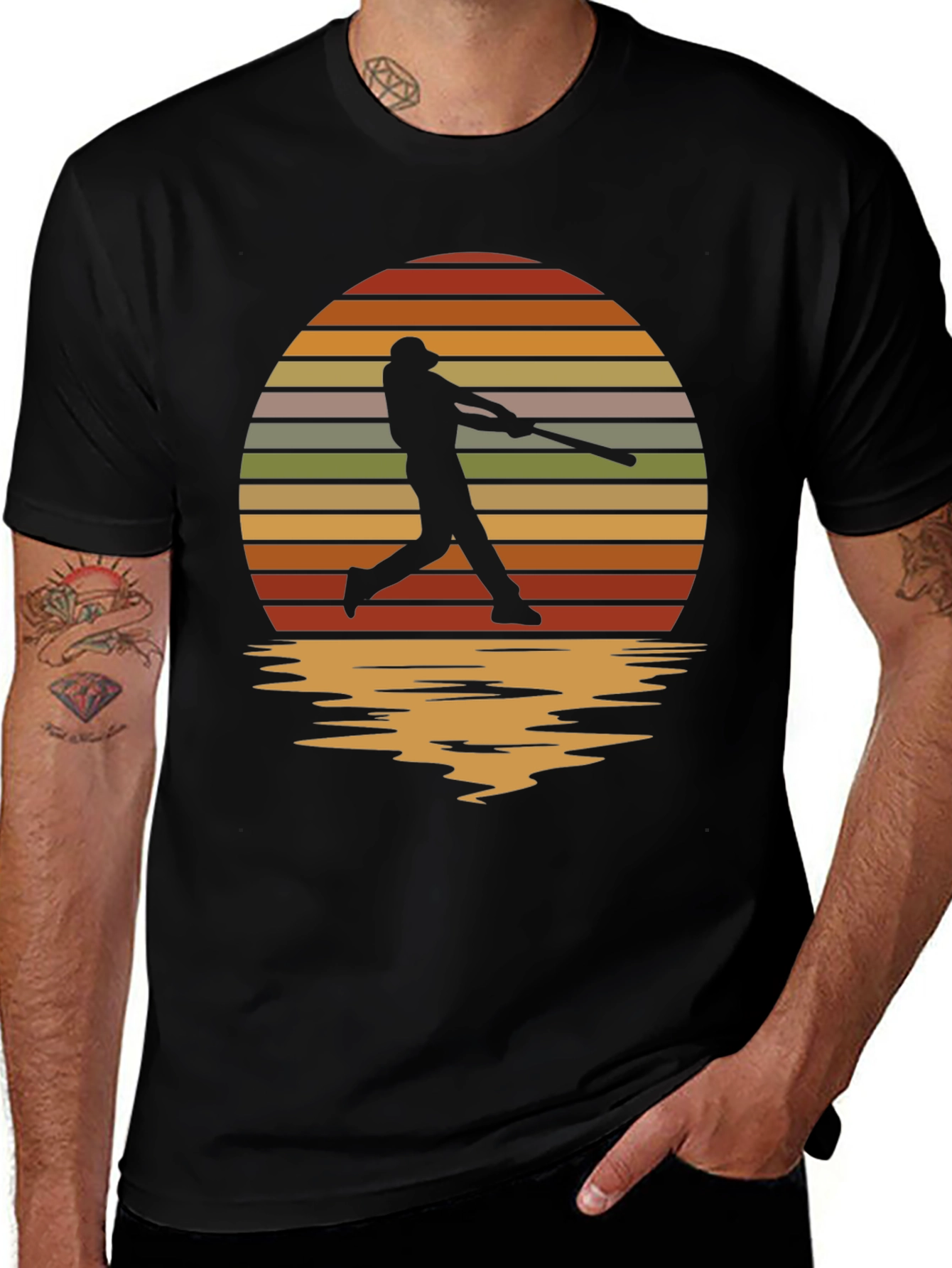Baseball Silhouette Graphic Tee