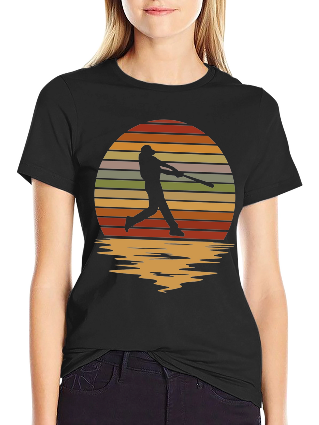 Baseball Silhouette Graphic Tee