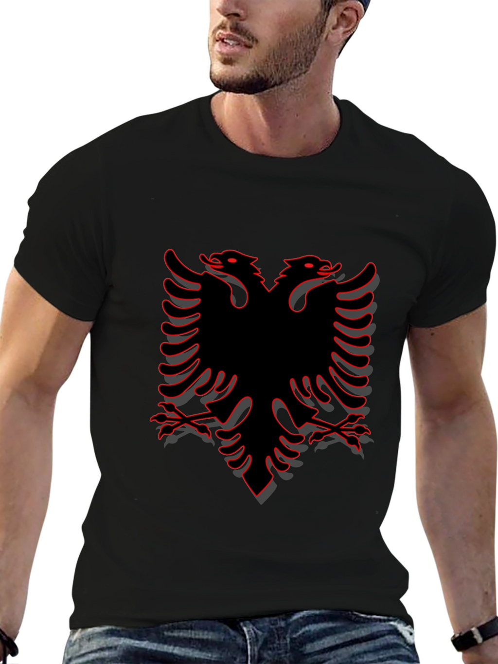 Albanian Eagle Black T-Shirt