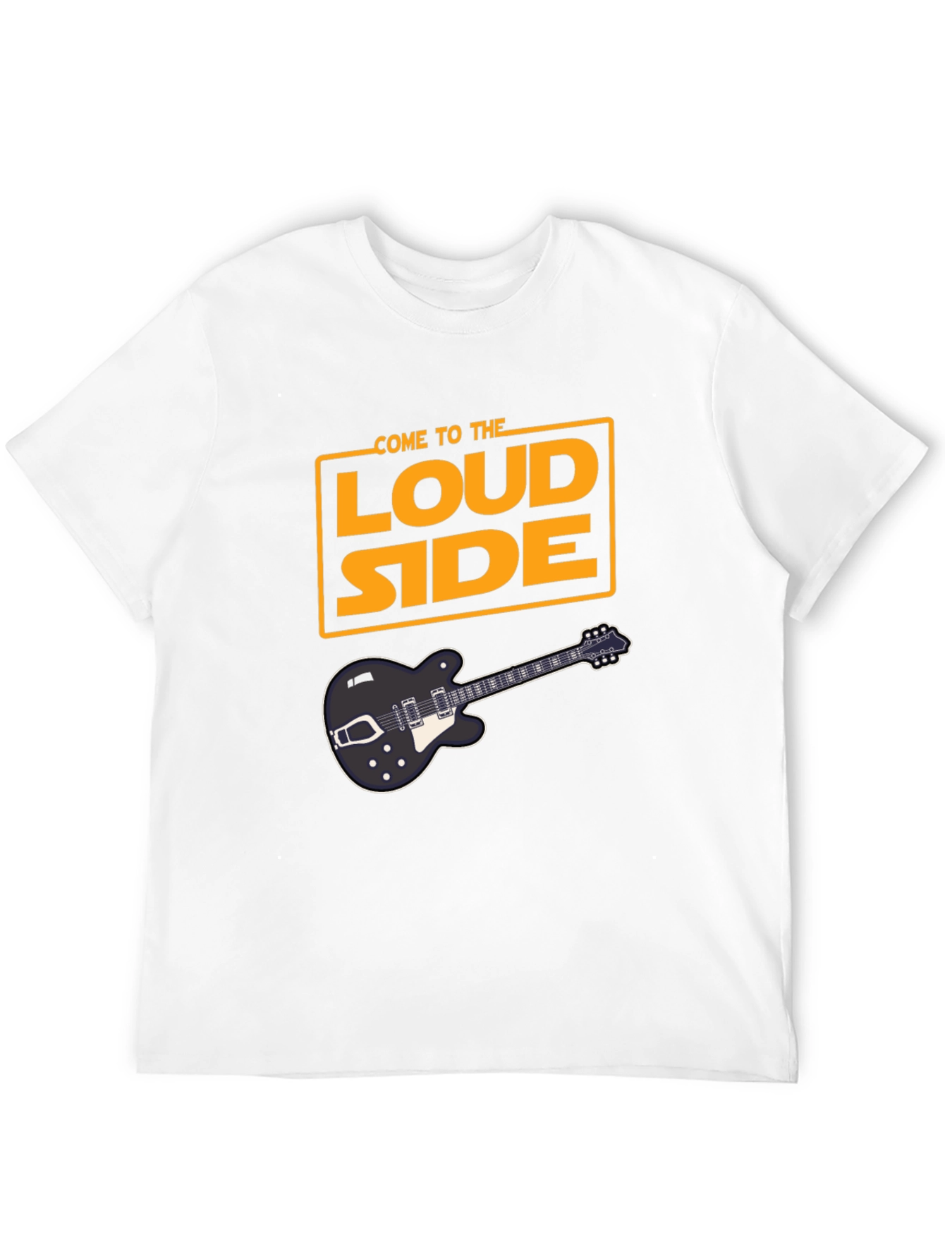 Come To The Loud Side T-Shirt - Black Guitar Tee