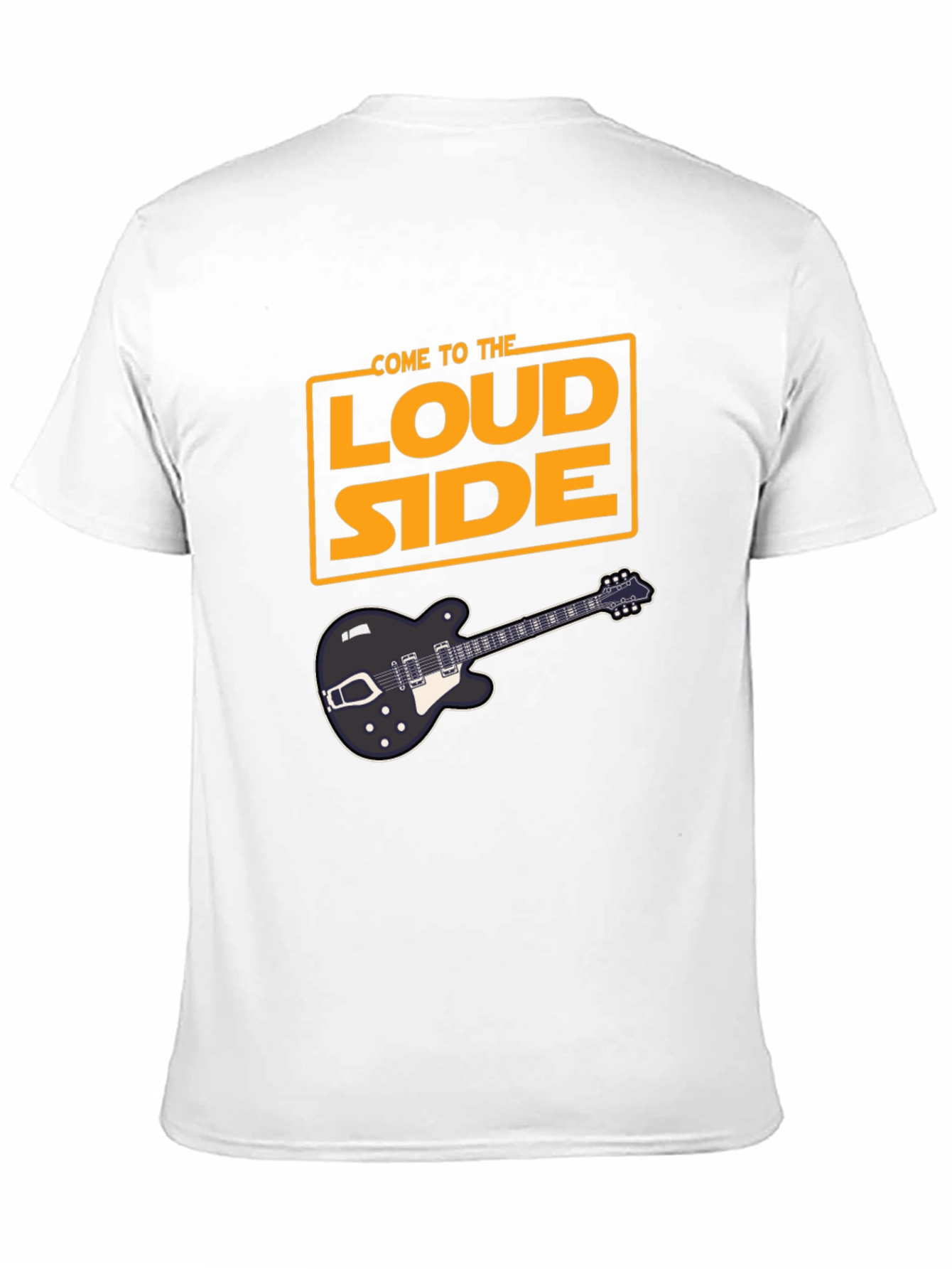 Come To The Loud Side T-Shirt - Black Guitar Tee