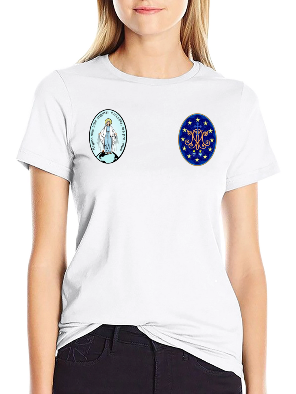 Religious Symbol Graphic Tee - Black